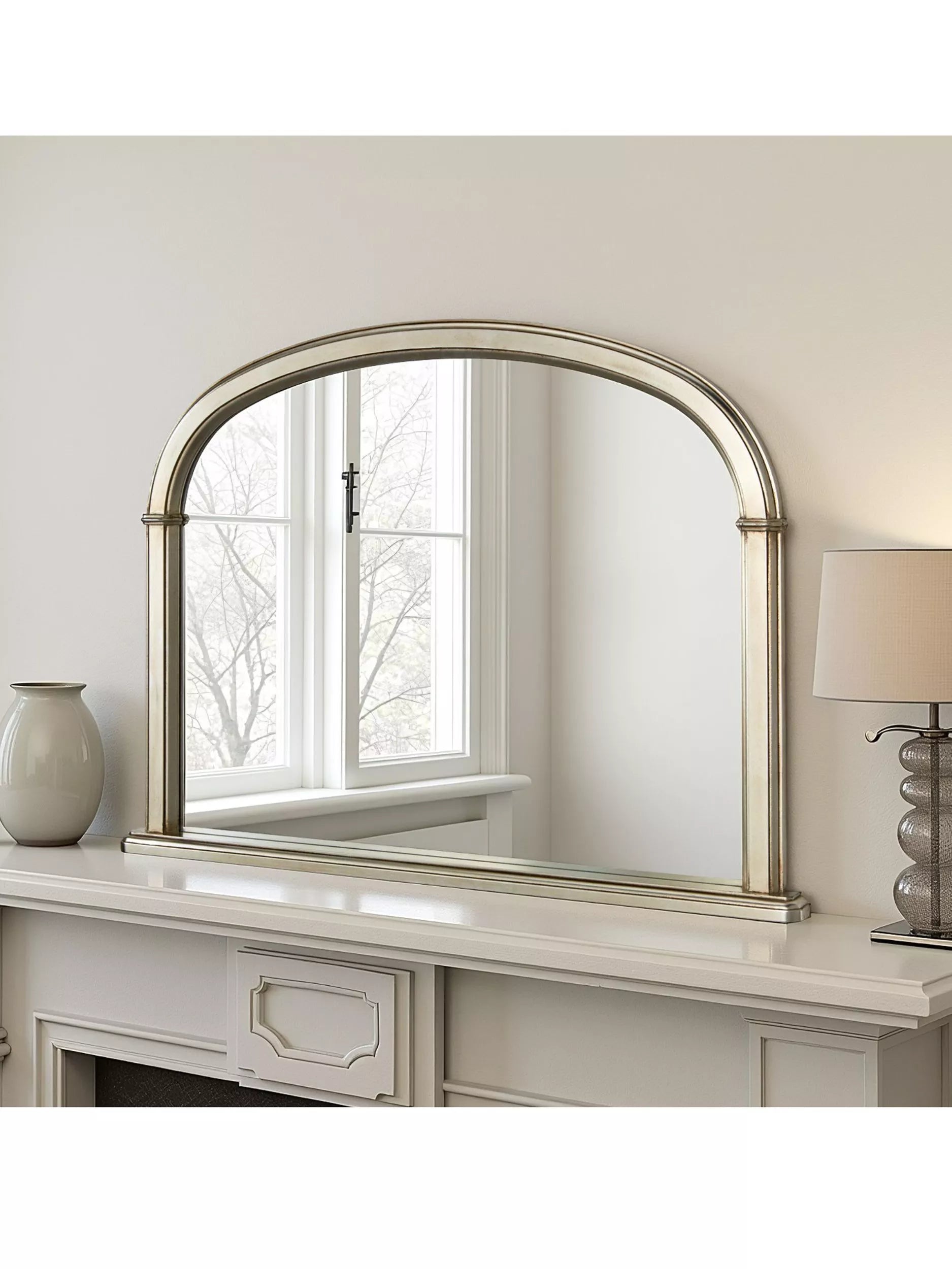 Yearn arched overmantel wall mirror 127x112cm (British brand)