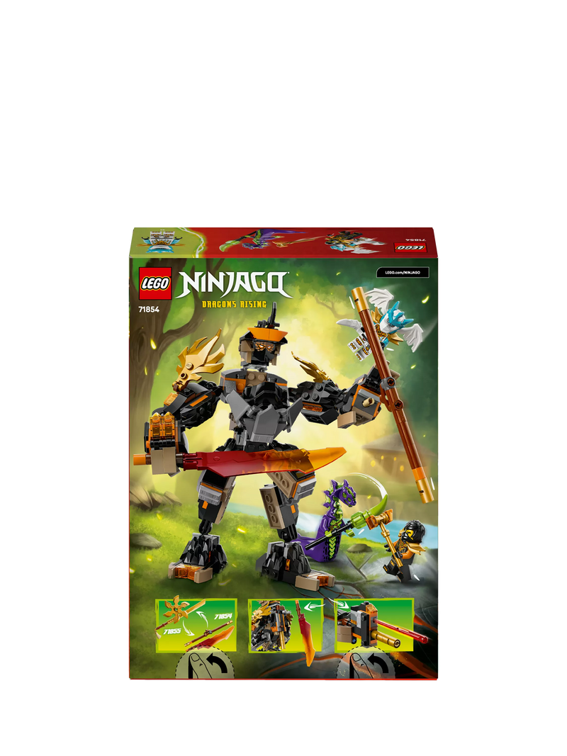 LEGO Ninjago Cole's Mission Mech and Dragon Zane building set 364 pieces (British brand)