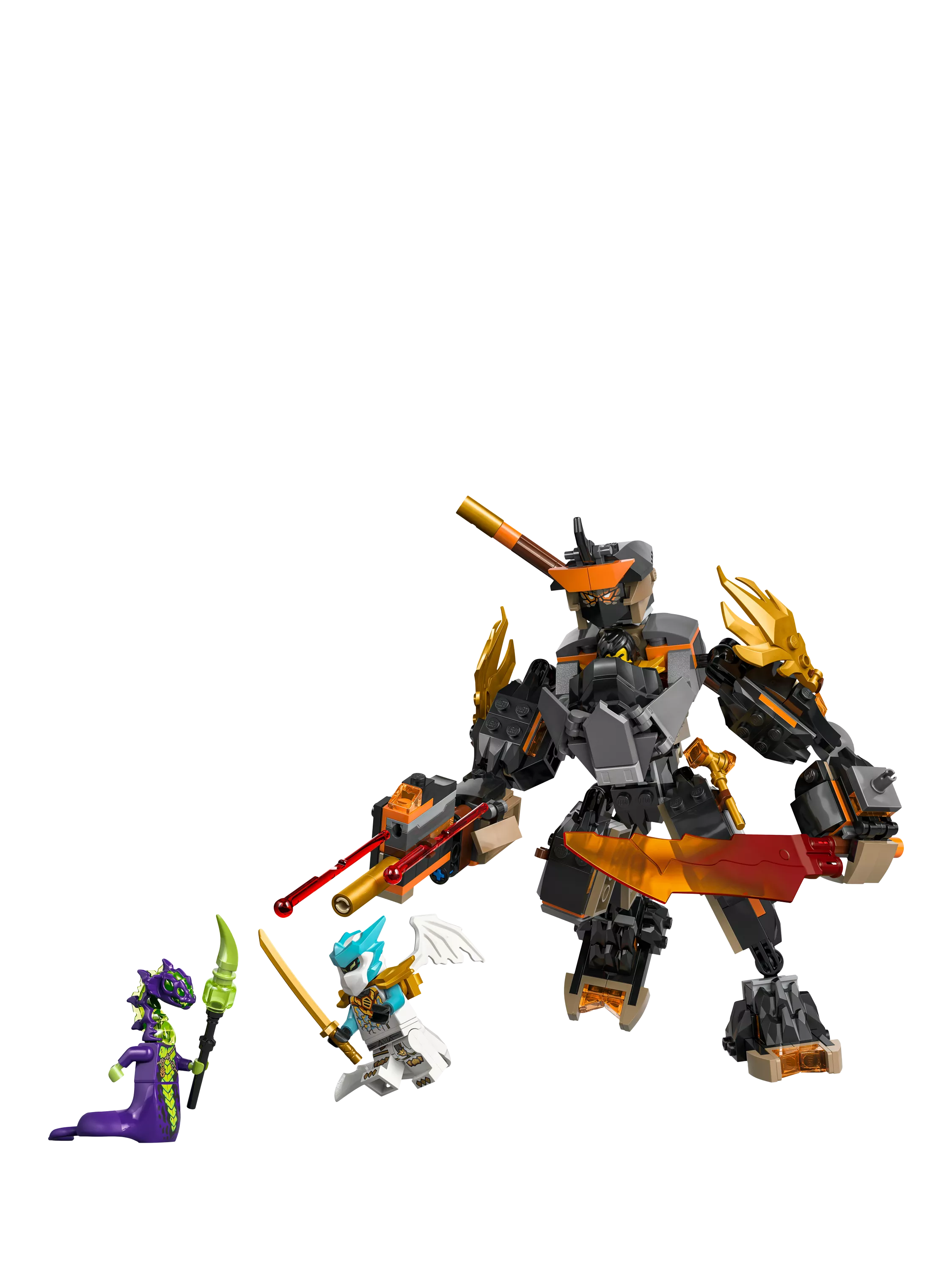 LEGO Ninjago Cole's Mission Mech and Dragon Zane building set 364 pieces (British brand)