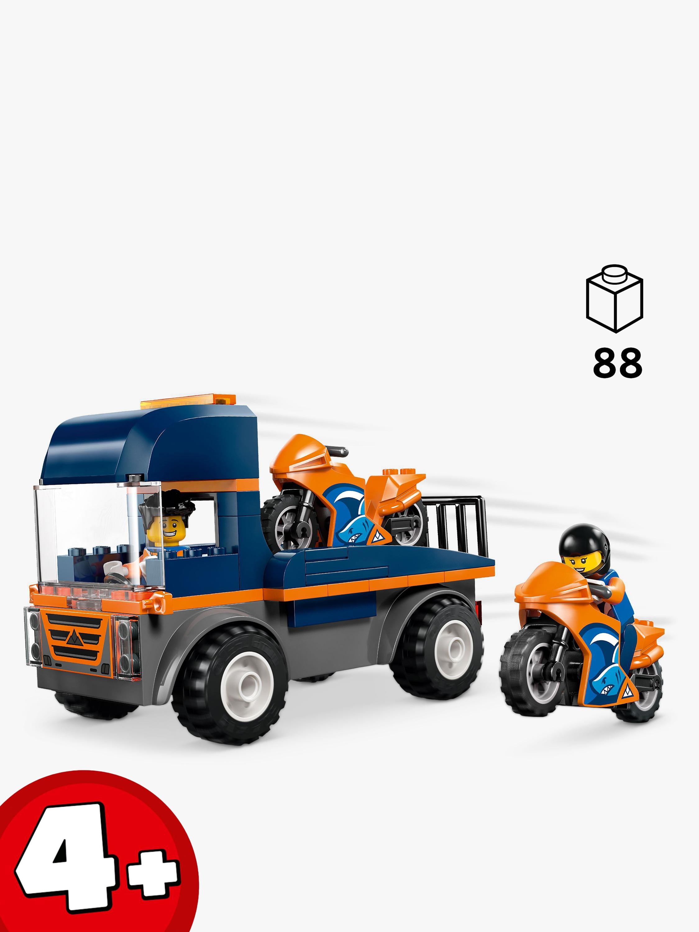 LEGO City Motorcycle Transporter toy building set 88 pieces - British product