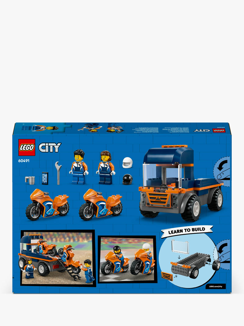 LEGO City Motorcycle Transporter toy building set 88 pieces - British product
