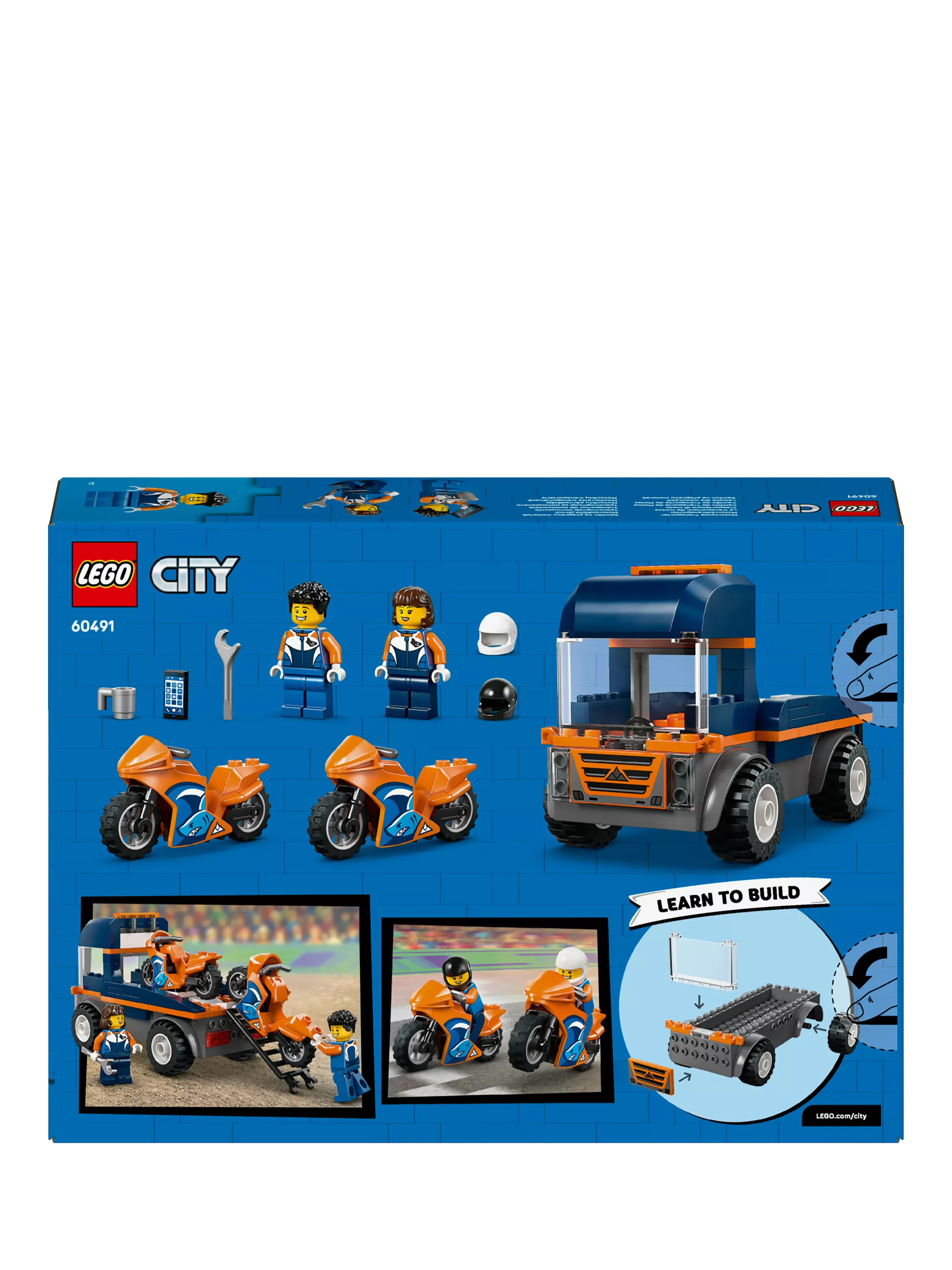 LEGO City Motorcycle Transporter toy building set 88 pieces - British product