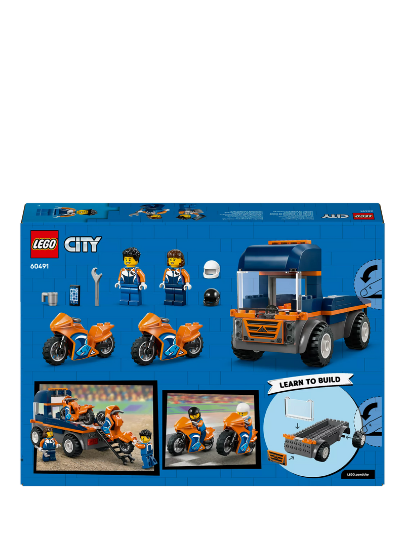 LEGO City Motorcycle Transporter toy building set 88 pieces - British product