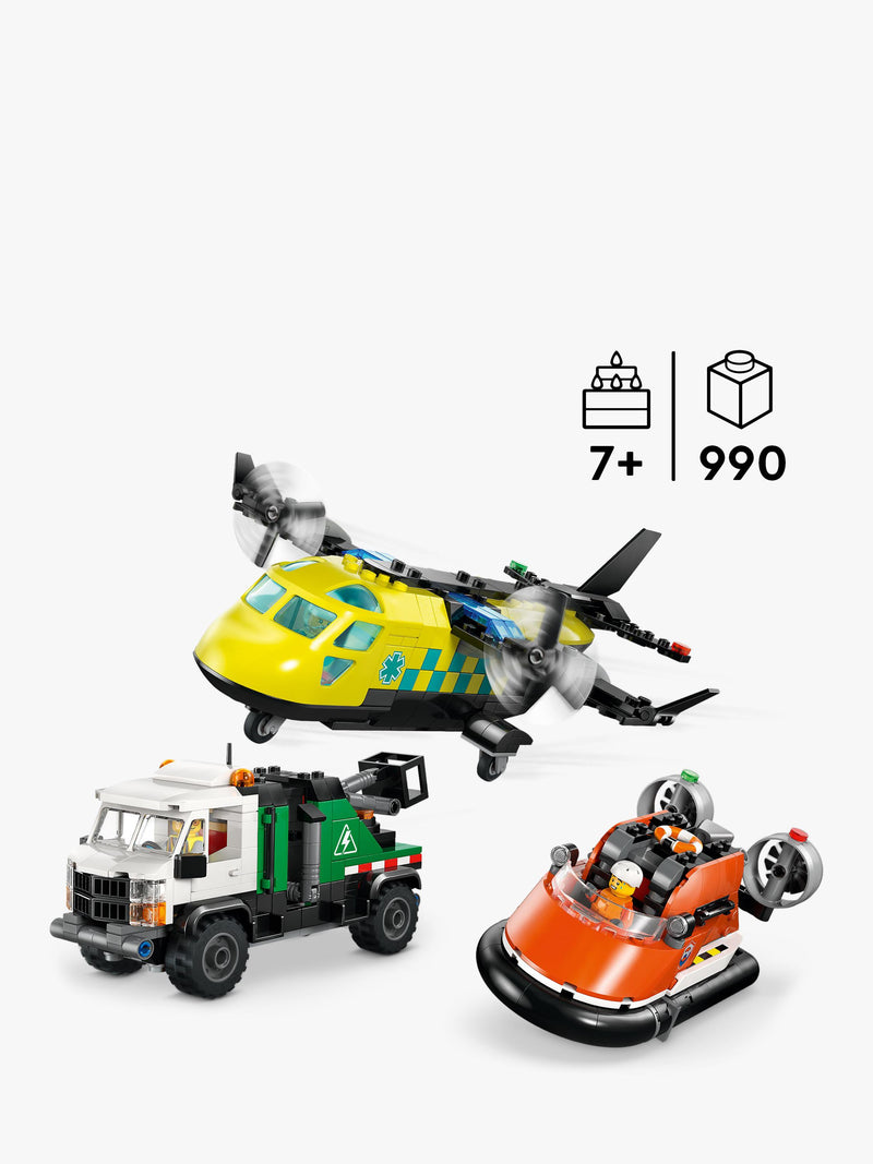 LEGO City 60505 airplane truck hovercraft building set - British product