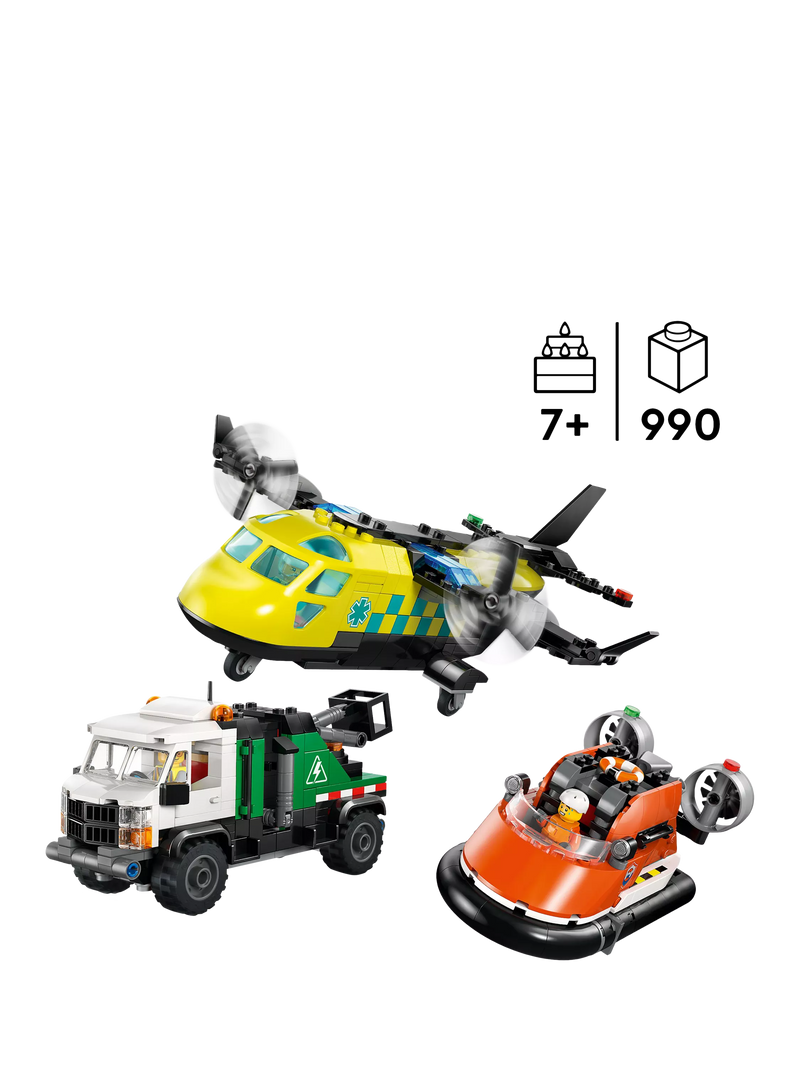 LEGO City 60505 airplane truck hovercraft building set - British product