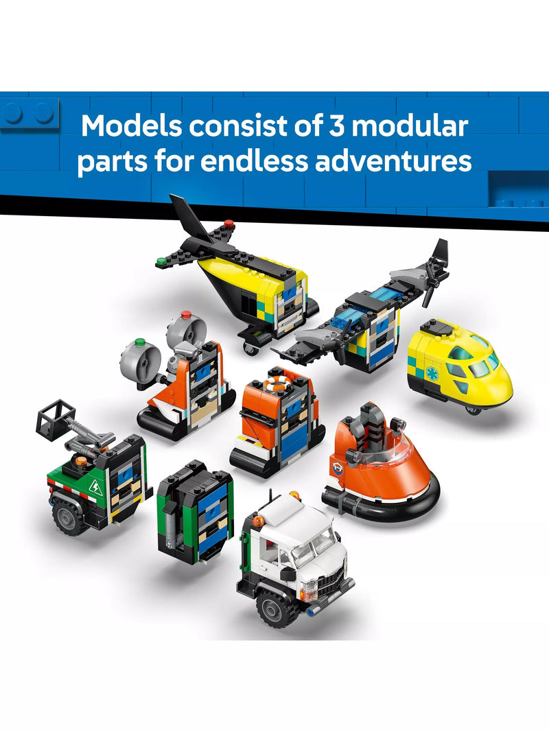 LEGO City 60505 airplane truck hovercraft building set - British product