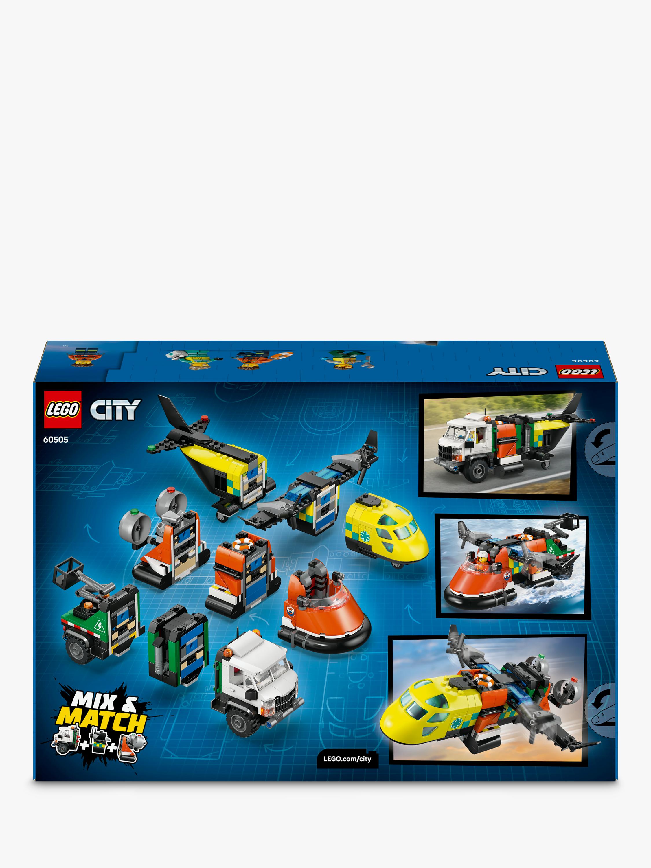 LEGO City 60505 airplane truck hovercraft building set - British product