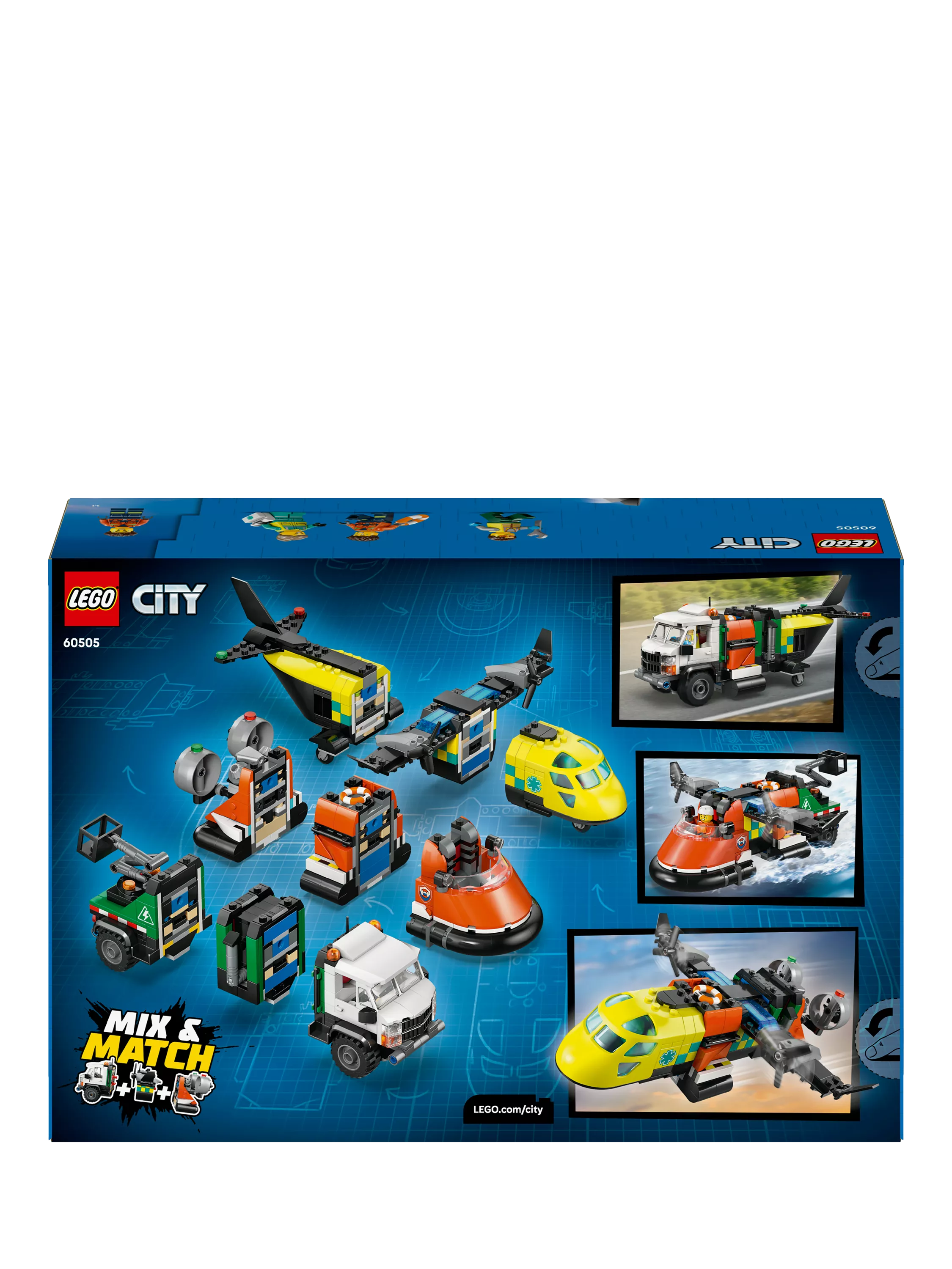 LEGO City 60505 airplane truck hovercraft building set - British product
