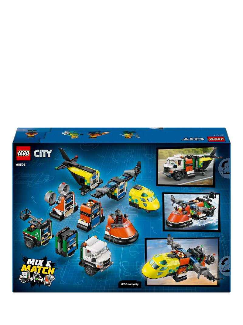 LEGO City 60505 airplane truck hovercraft building set - British product