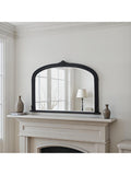 Yearn Victorian arched overmantel mirror bevelled glass 89 x 127cm, imported from the UK