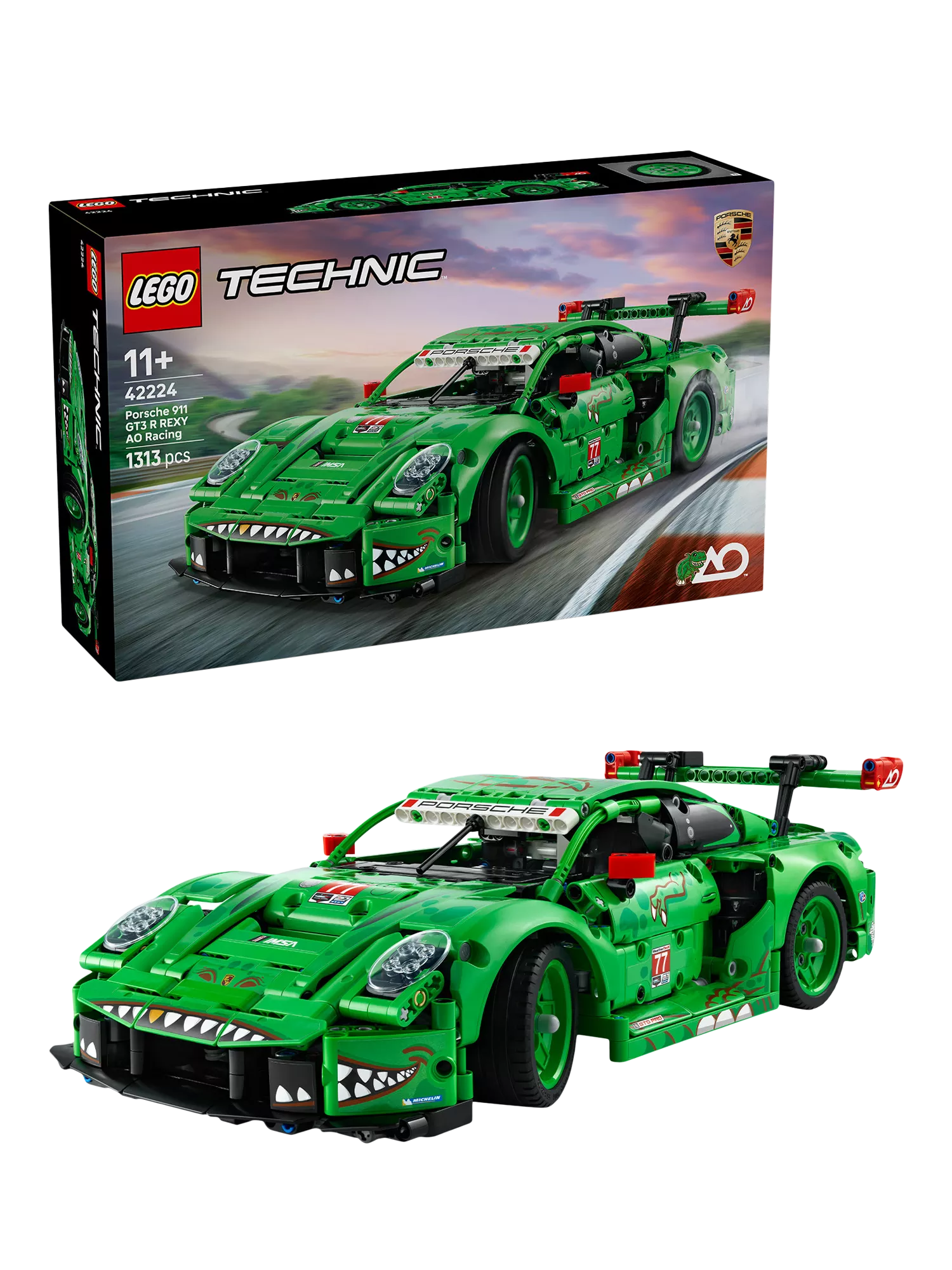 LEGO Technic Porsche 911 GT3 R REXY car toy, UK version
