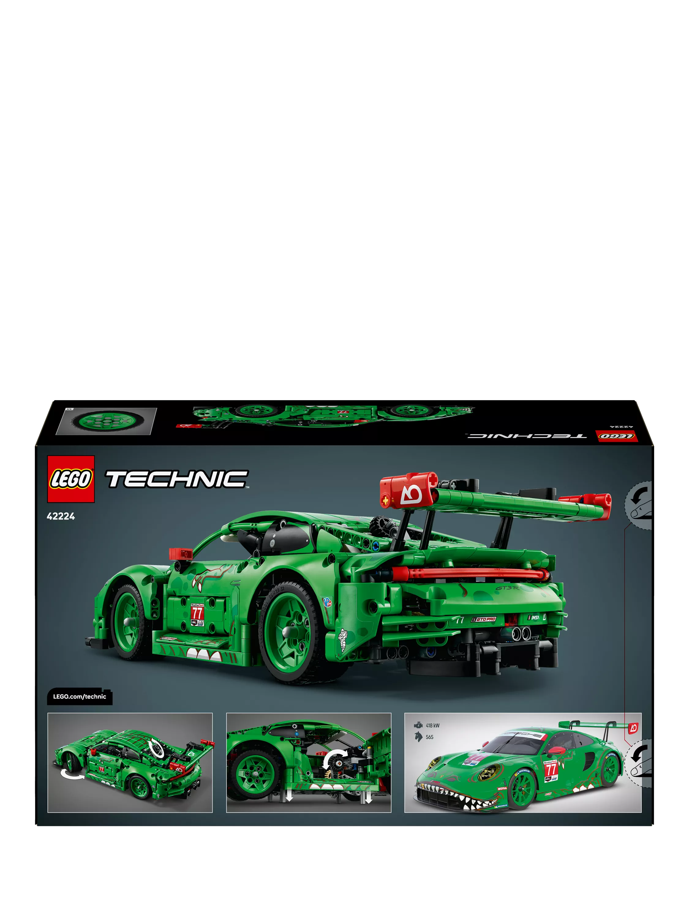 LEGO Technic Porsche 911 GT3 R REXY car toy, UK version