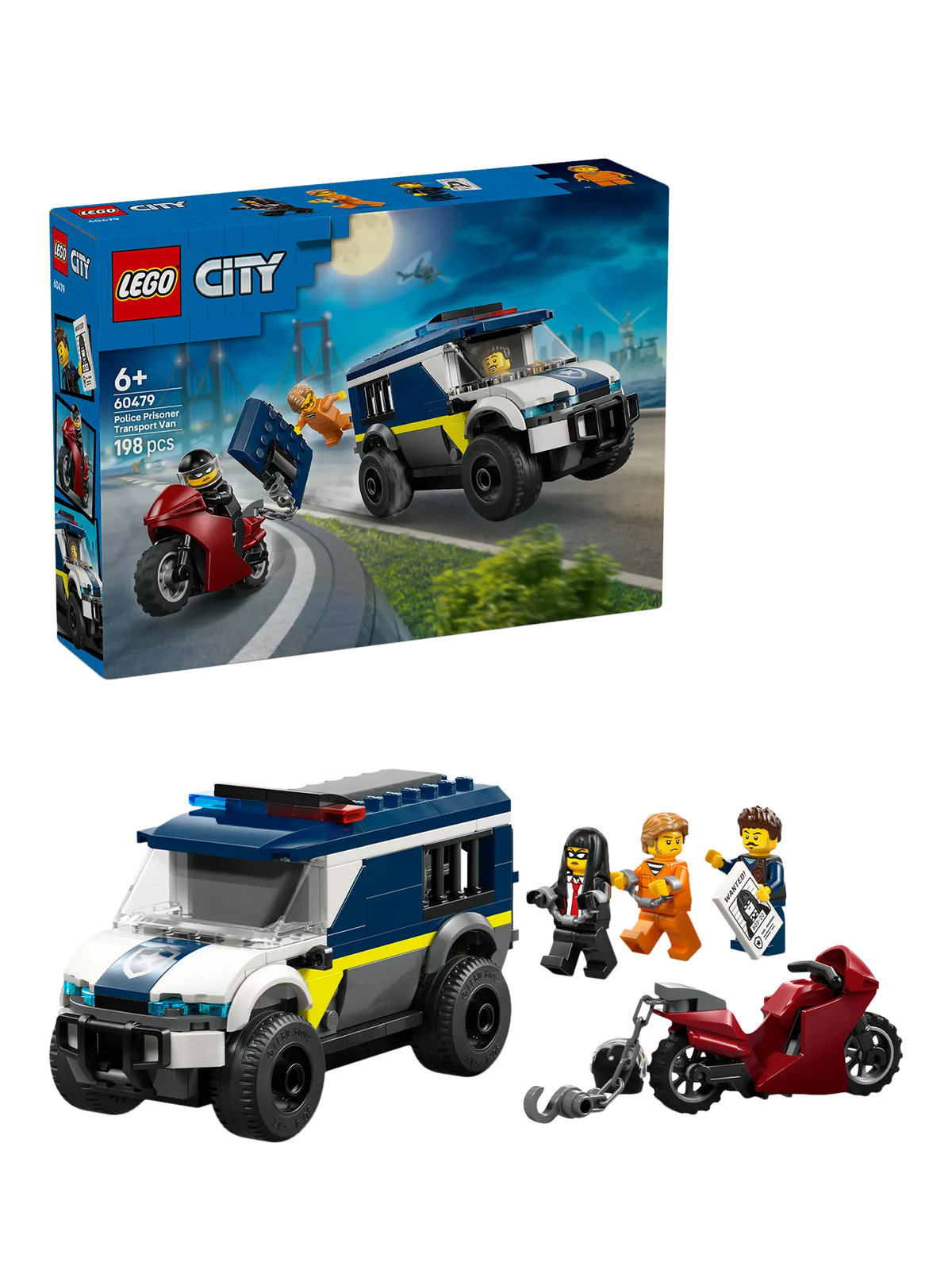 LEGO City police prisoner transport van building set 198 pieces (British brand)