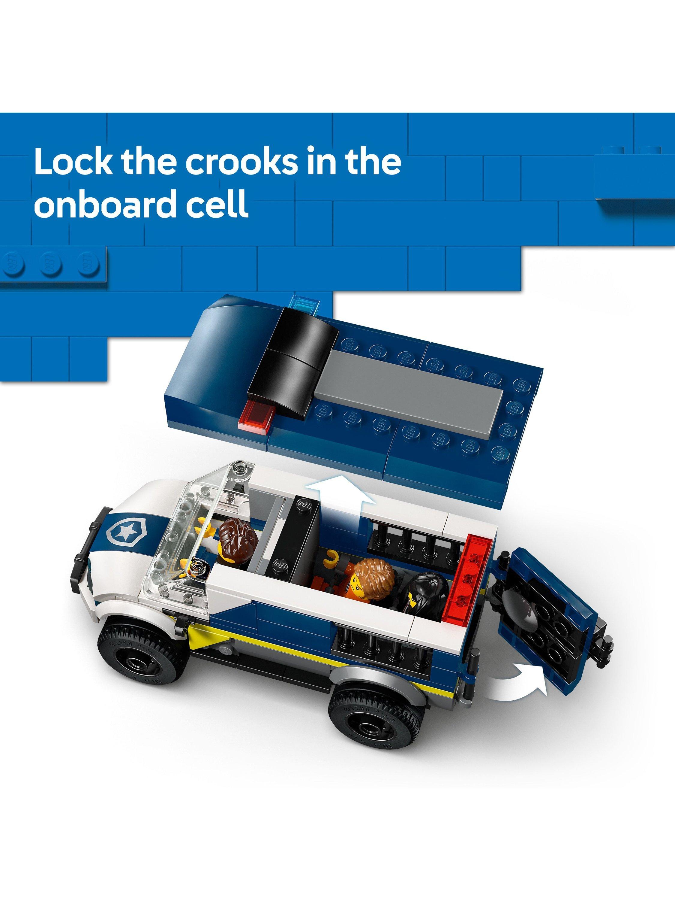 LEGO City police prisoner transport van building set 198 pieces (British brand)