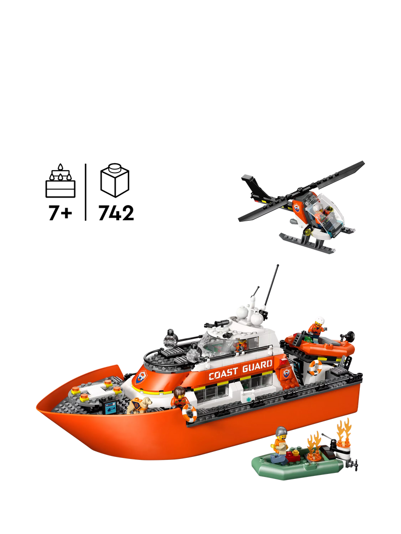 LEGO Rescue Boat and Helicopter set, imported from the UK
