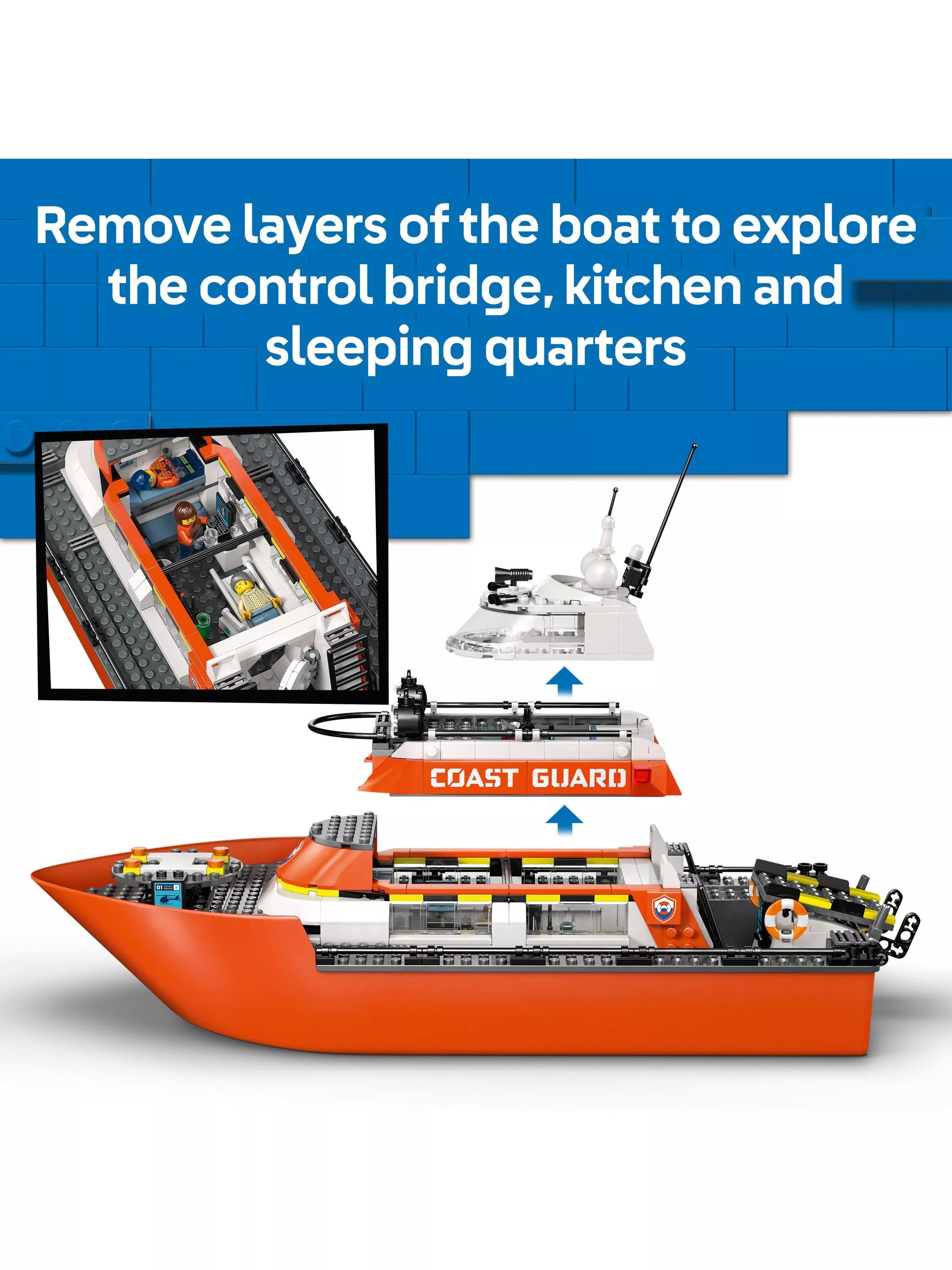 LEGO Rescue Boat and Helicopter set, imported from the UK