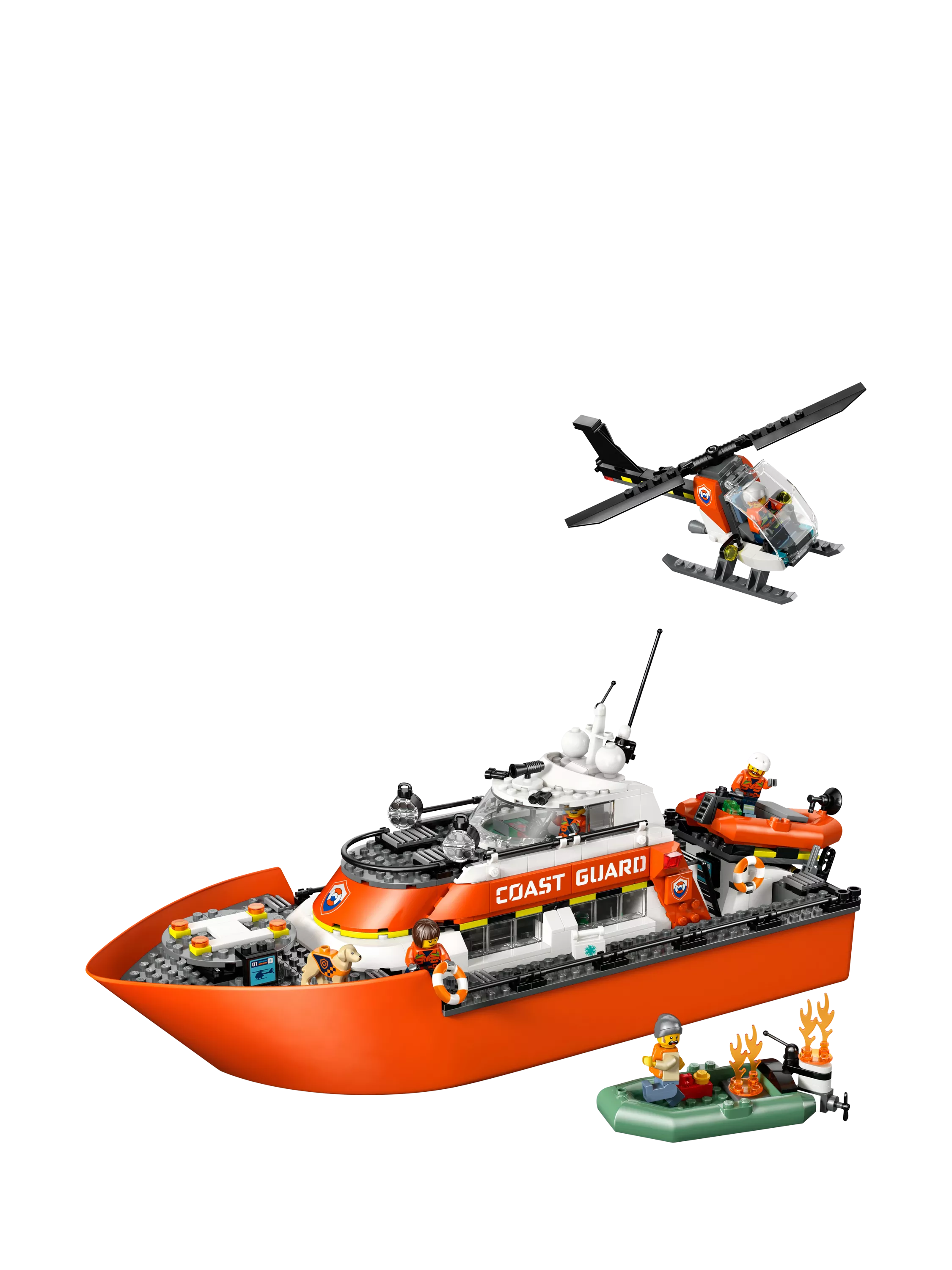 LEGO Rescue Boat and Helicopter set, imported from the UK