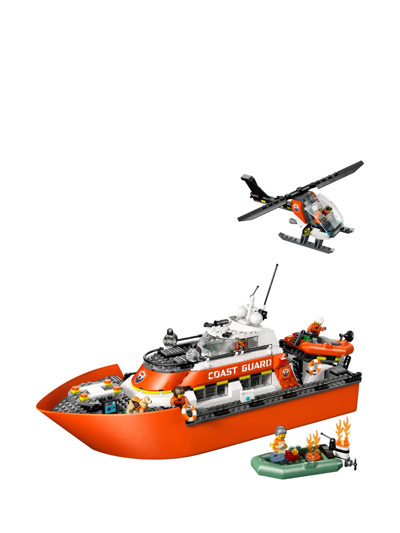 LEGO Rescue Boat and Helicopter set, imported from the UK