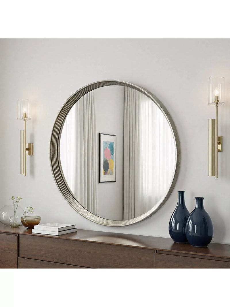Yearn Willow round wall mirror 107cm, UK version
