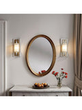 Yearn oval wall mirror 69x58cm gilt finish - British product
