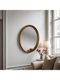 Yearn oval wall mirror 69x58cm gilt finish - British product