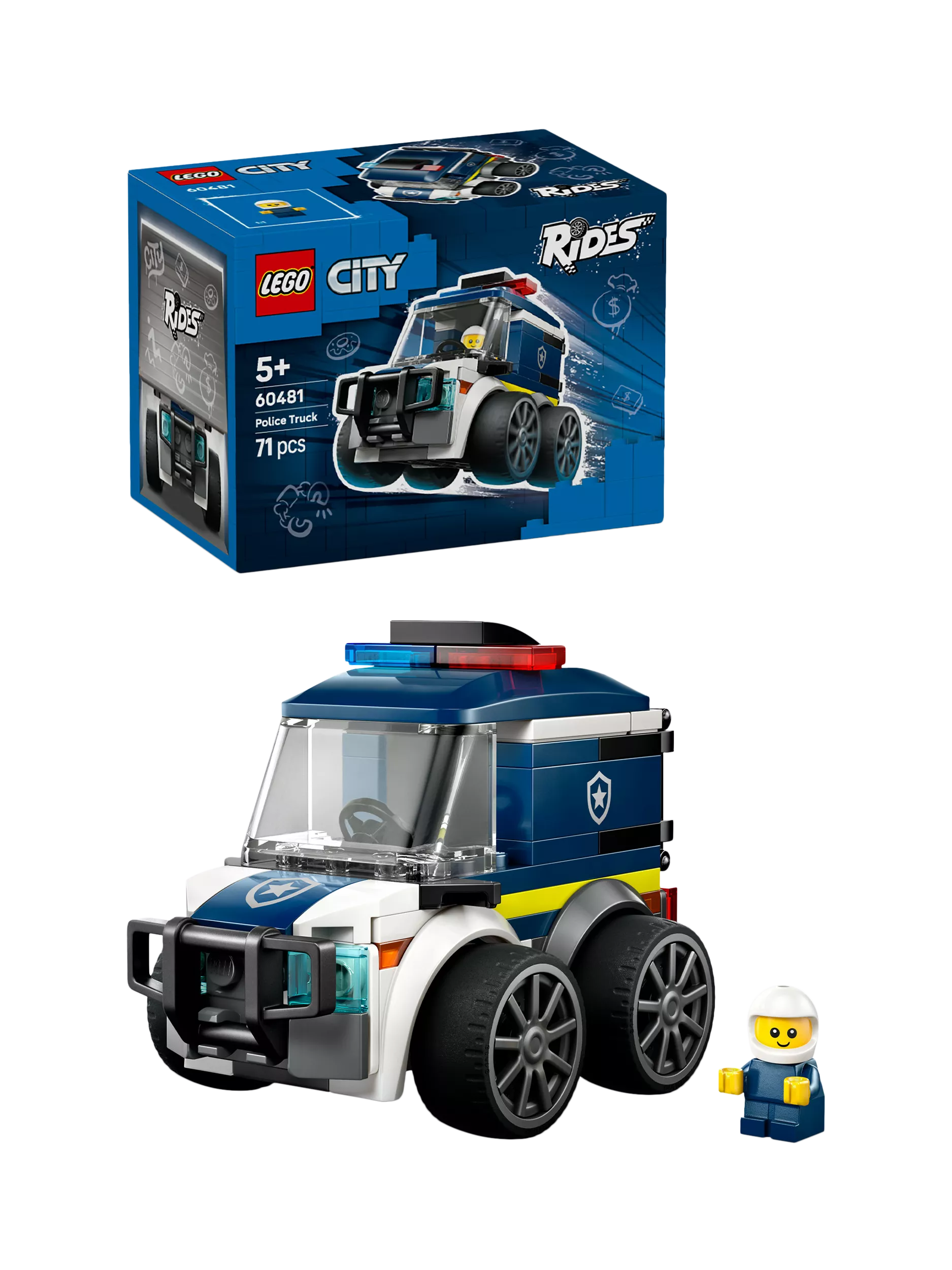 LEGO City police truck mini building kit 71 pieces - British product
