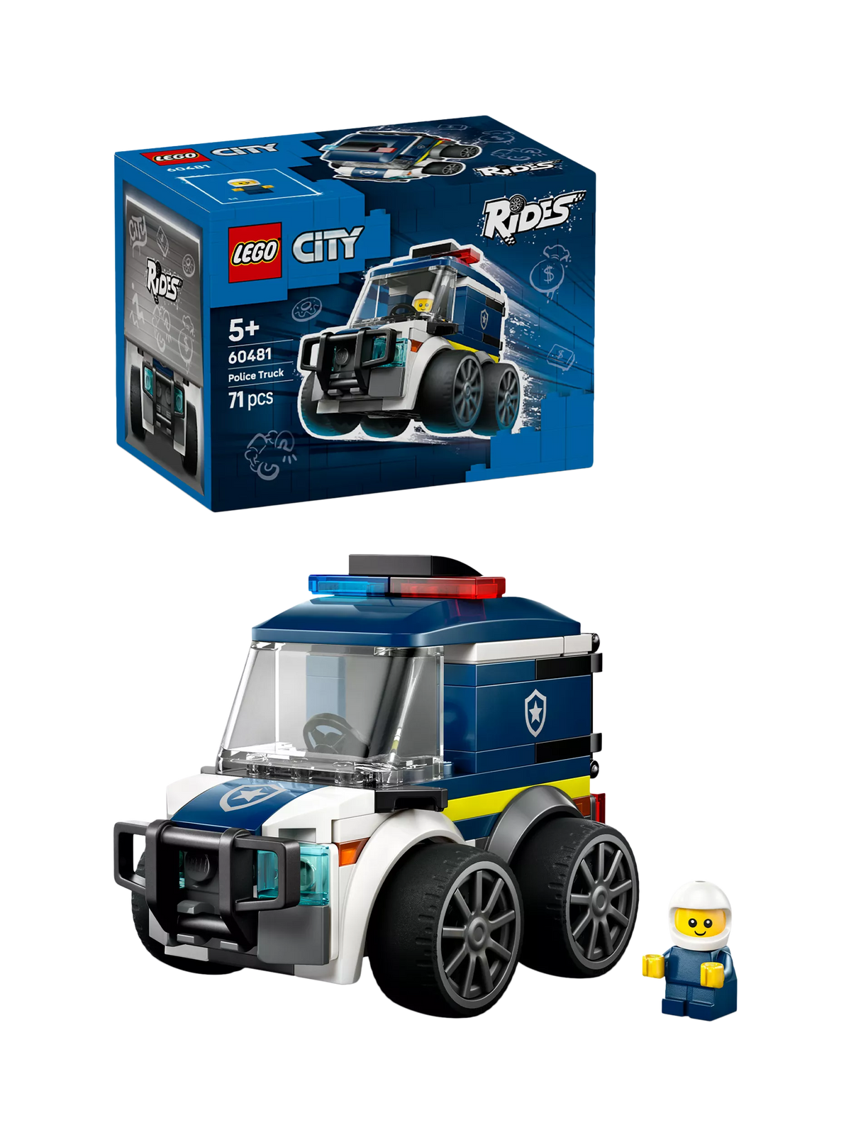 LEGO City police truck mini building kit 71 pieces - British product