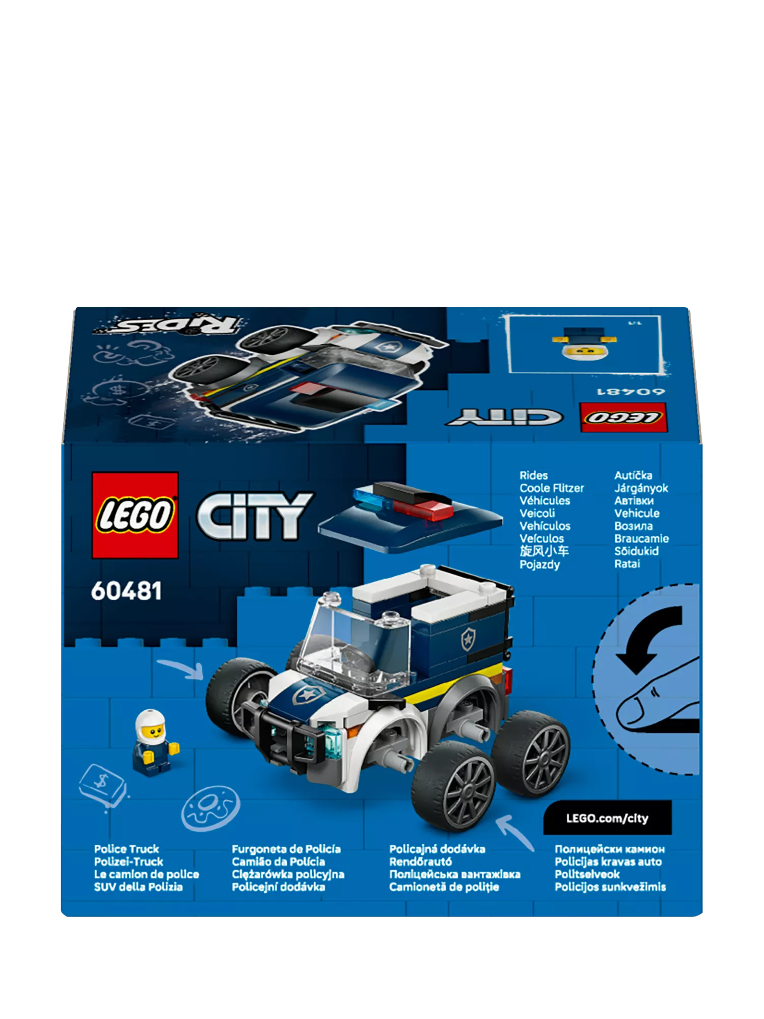 LEGO City police truck mini building kit 71 pieces - British product