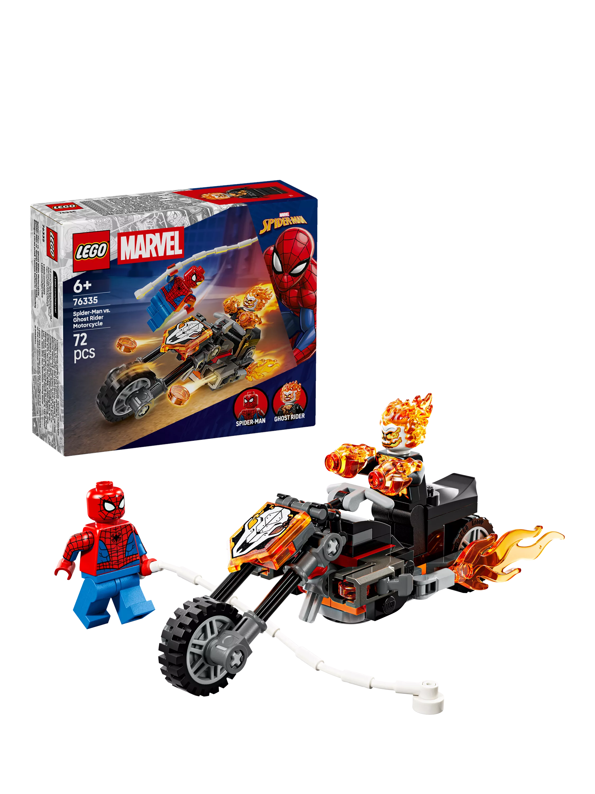 LEGO Marvel Spider-Man vs. Ghost Rider set 72 pieces (British brand)