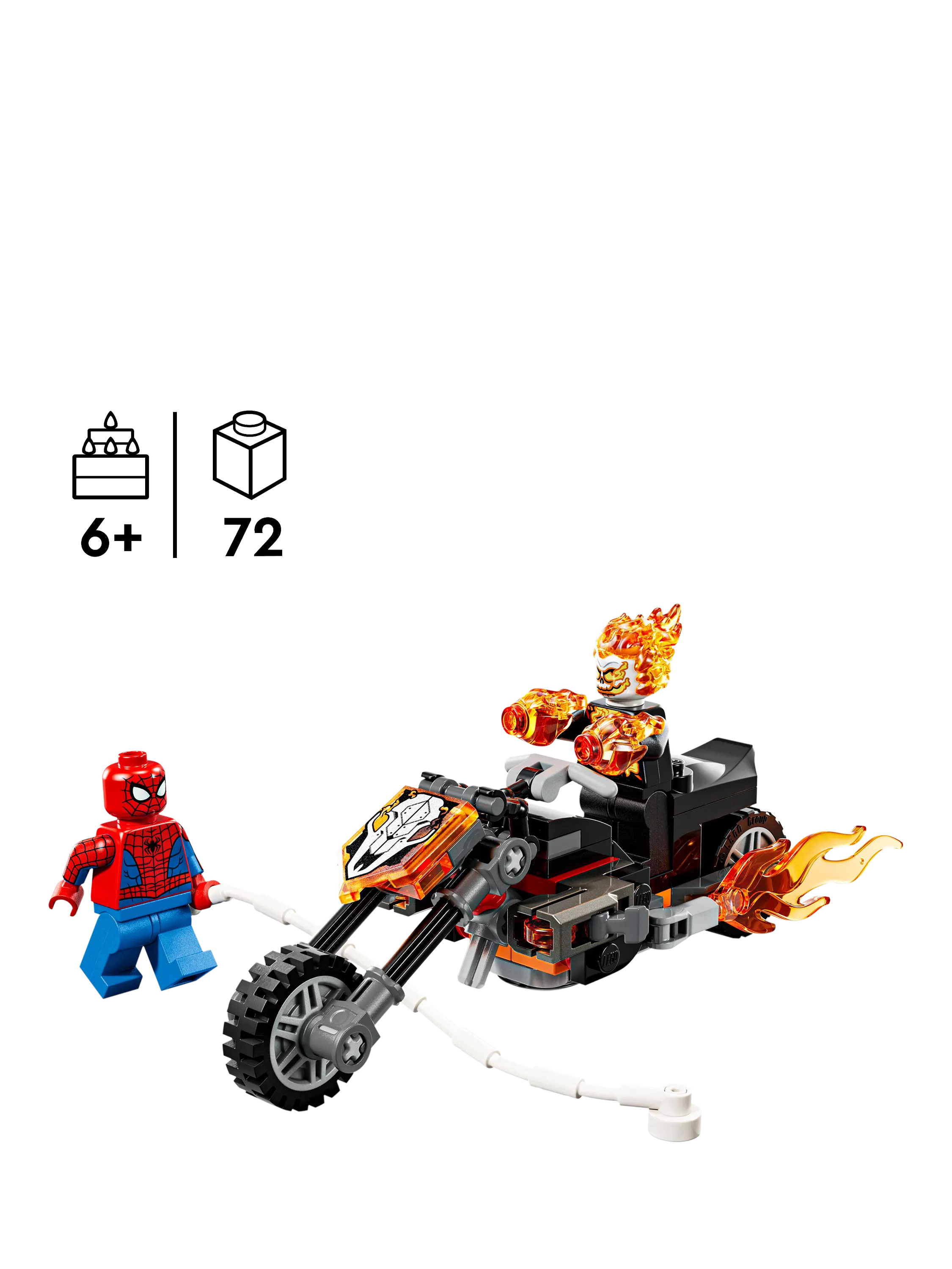 LEGO Marvel Spider-Man vs. Ghost Rider set 72 pieces (British brand)