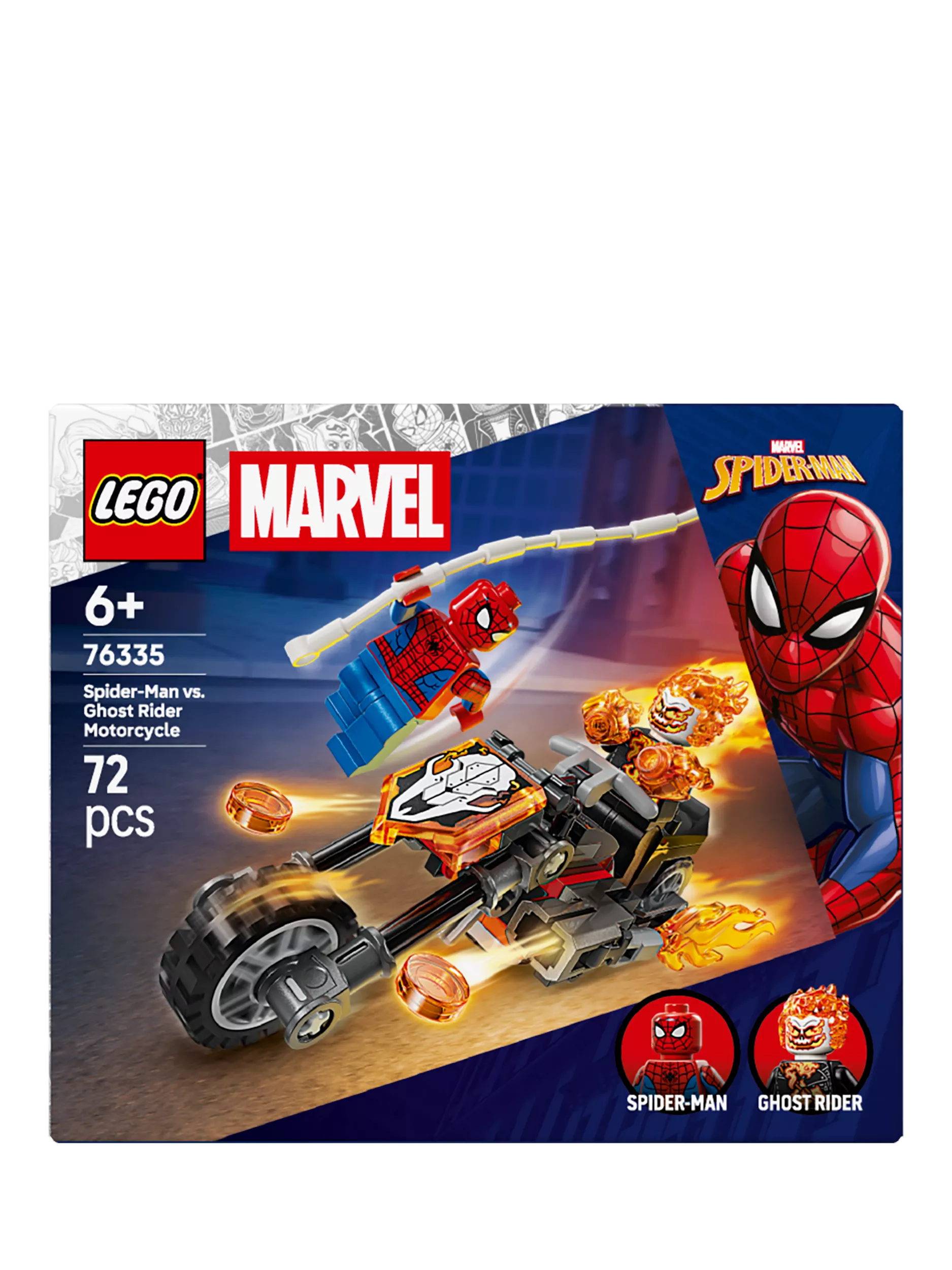 LEGO Marvel Spider-Man vs. Ghost Rider set 72 pieces (British brand)