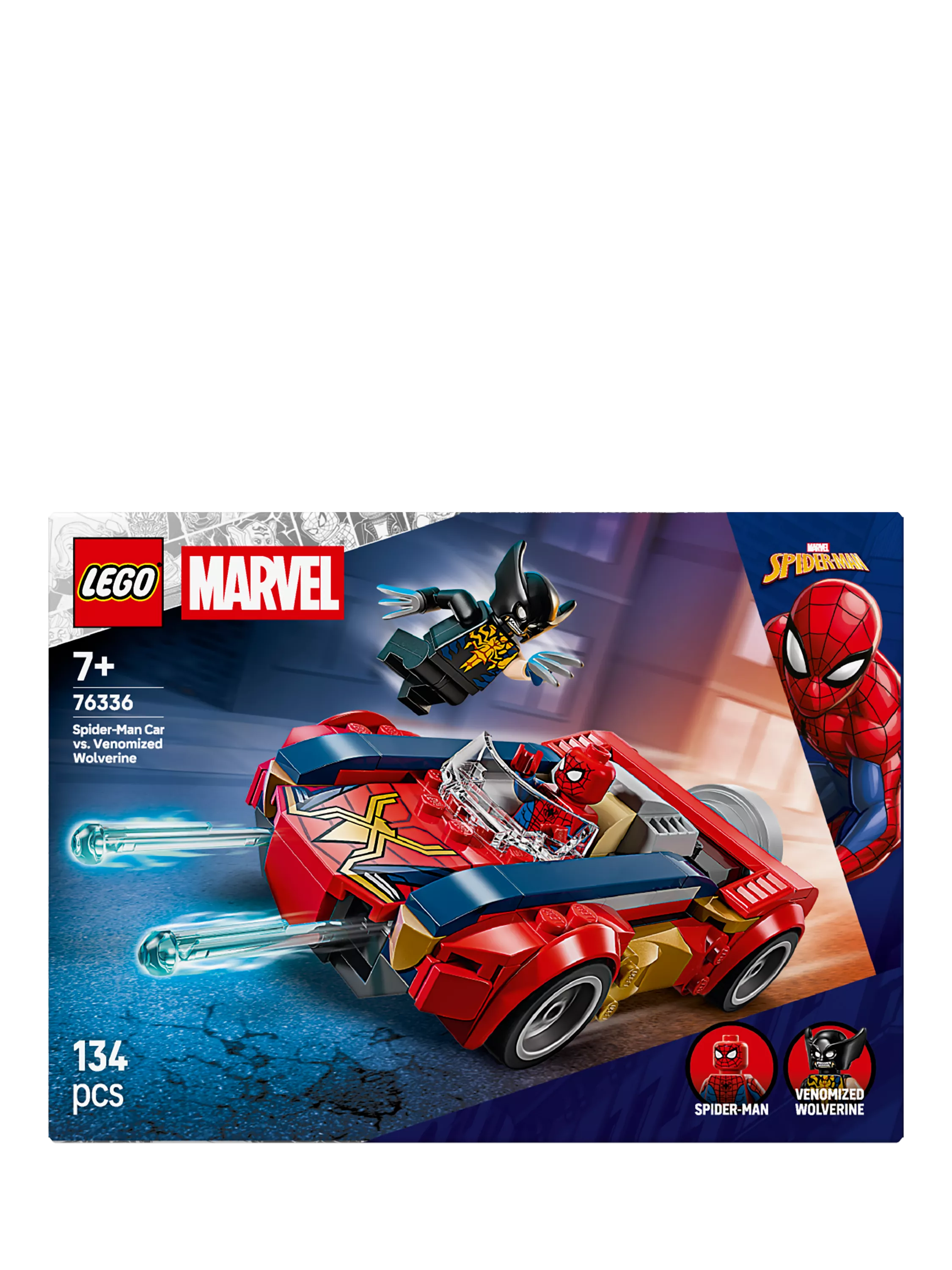 LEGO Marvel Spider-Man Car building set Venomized Wolverine 134 pieces, UK version