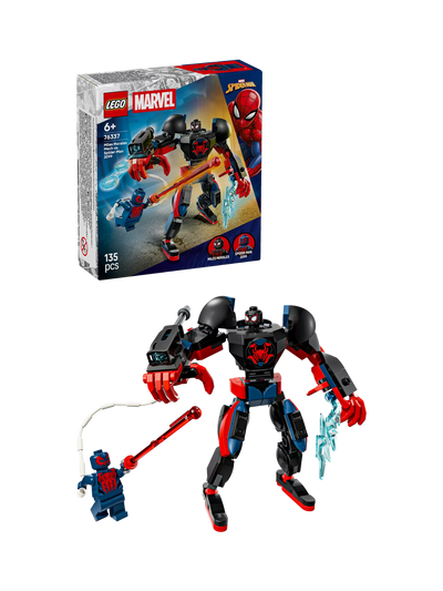 John Lewis LEGO Marvel Miles Morales Mech vs. Spider-Man 2099 Building Toy- Buy online at McGrocer