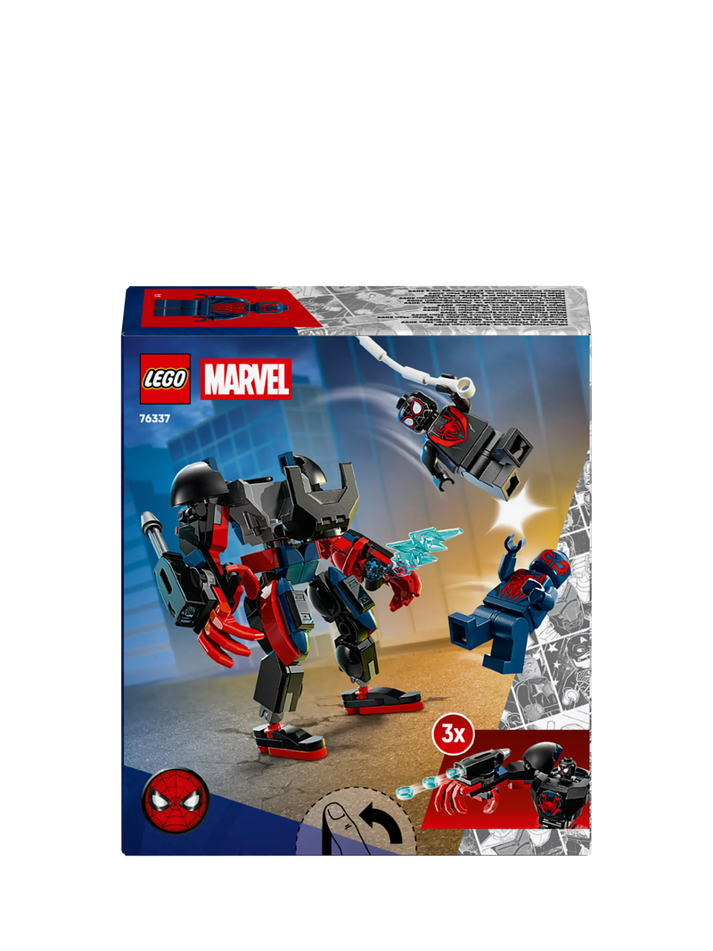 LEGO Miles Morales Mech vs Spider-Man 2099, imported from the UK