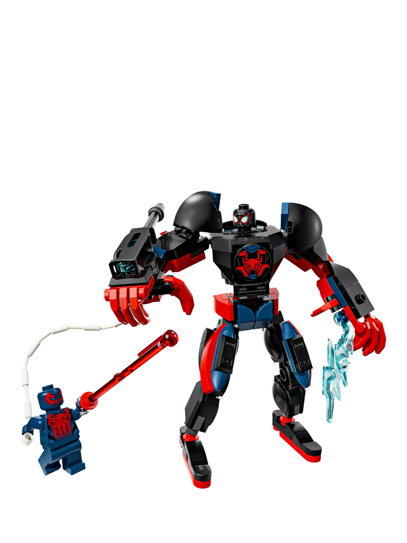 LEGO Miles Morales Mech vs Spider-Man 2099, imported from the UK