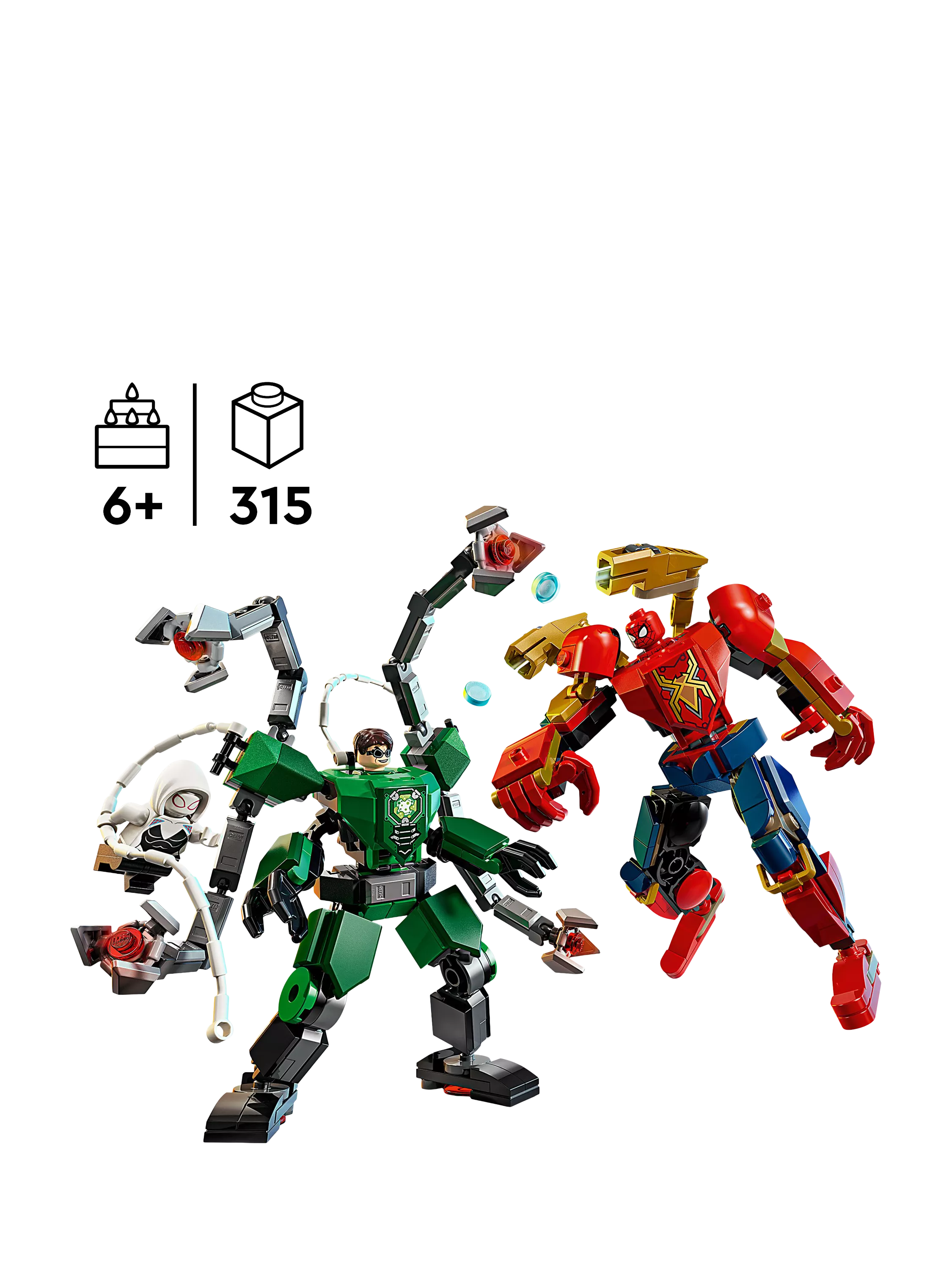LEGO Marvel Spider-Man vs Doc Ock mech set 315 pieces - British product