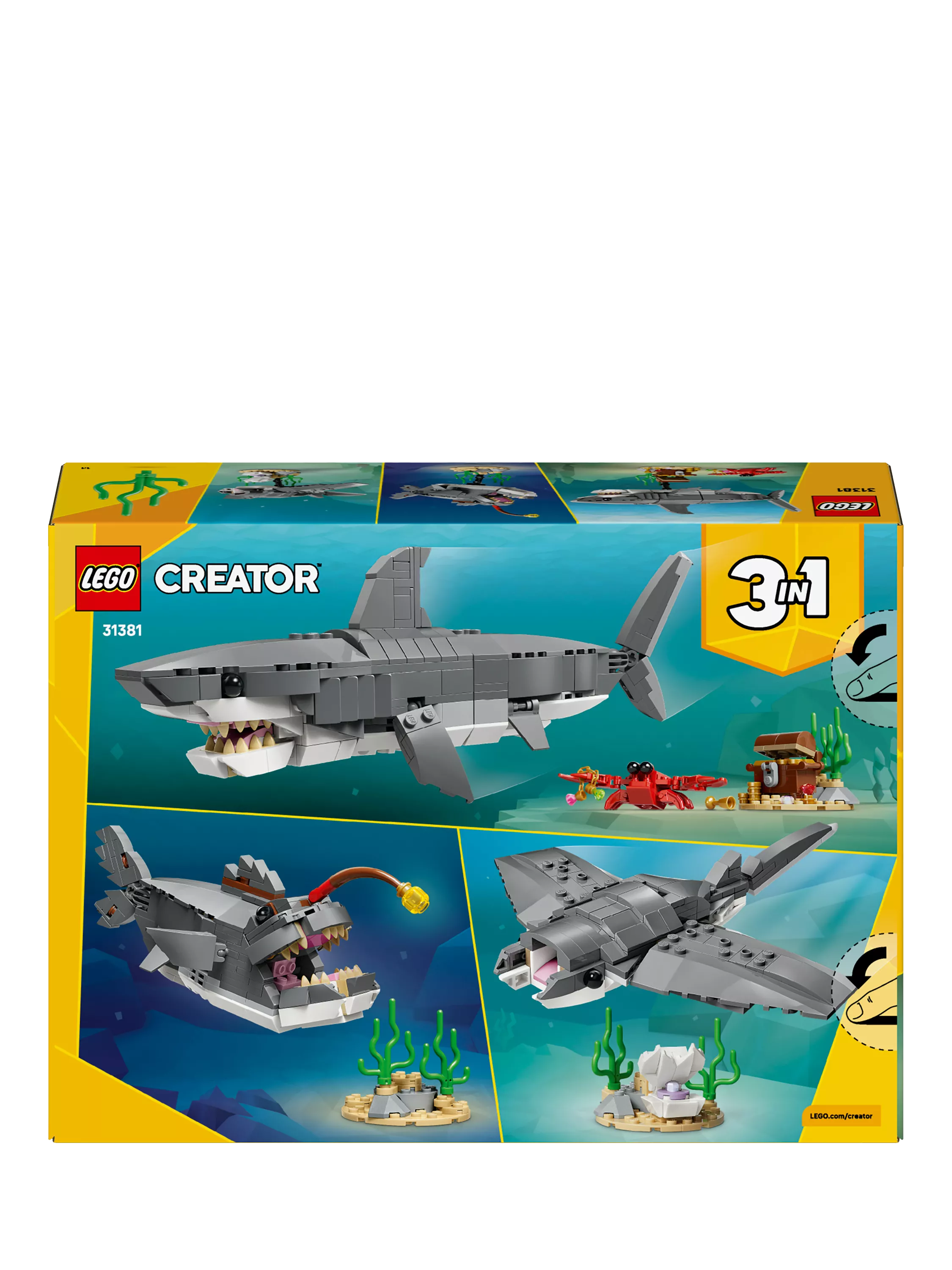 LEGO Creator 3-in-1 fierce shark building set (British brand)