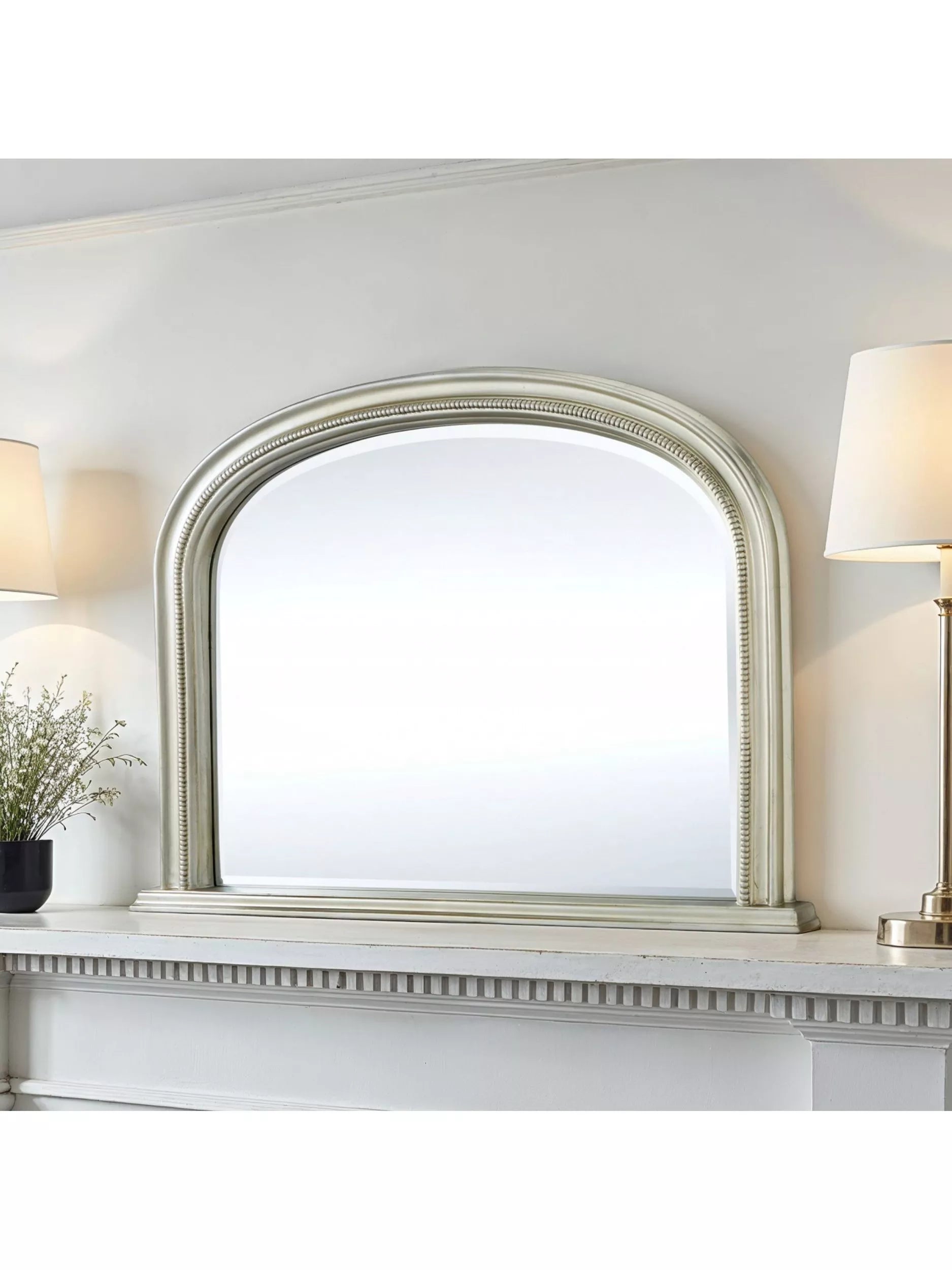 Yearn Arched Gilt Frame Overmantel Wall Mirror, 79 x 112cm