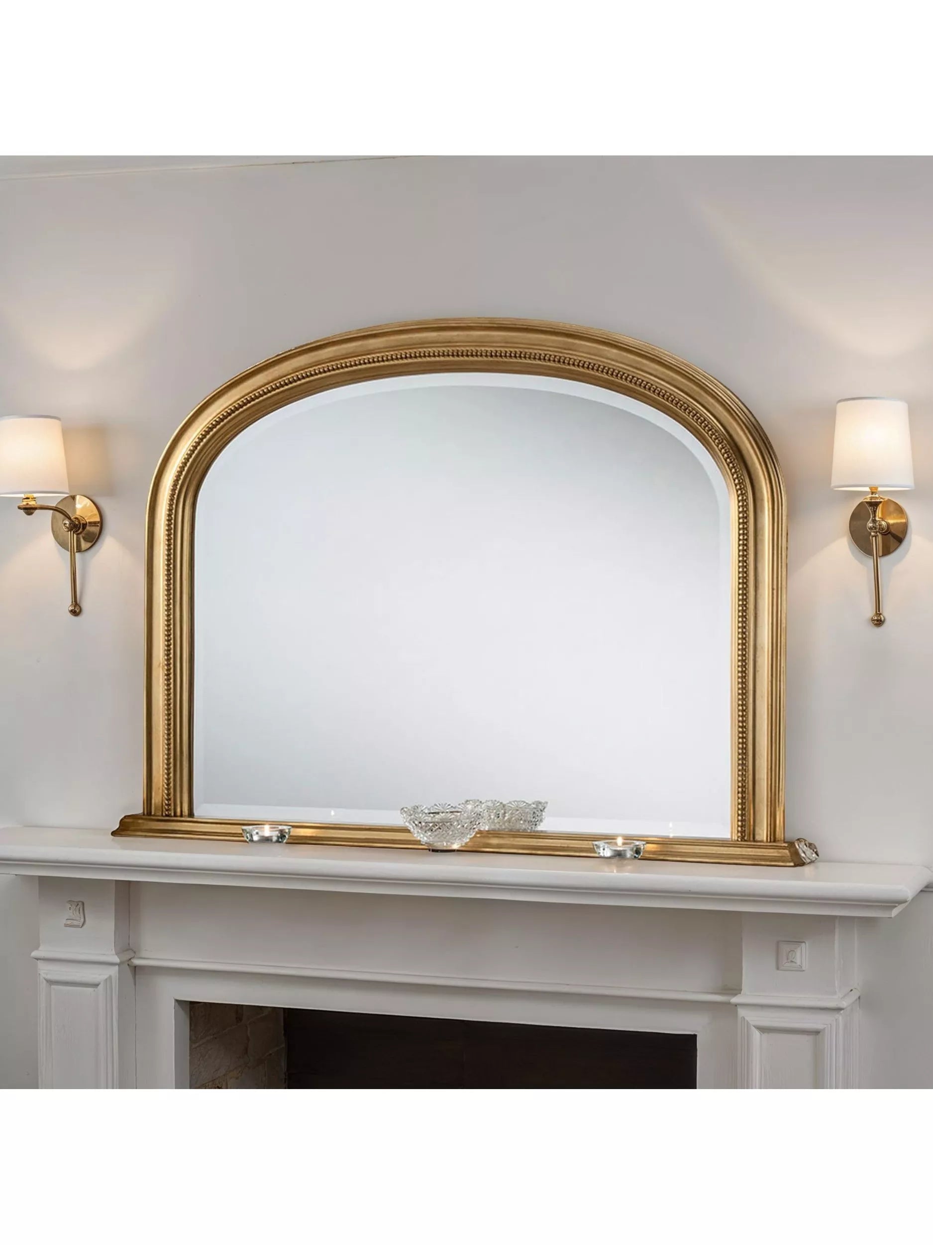 Yearn arched gilt frame wall mirror 79x112cm, UK version