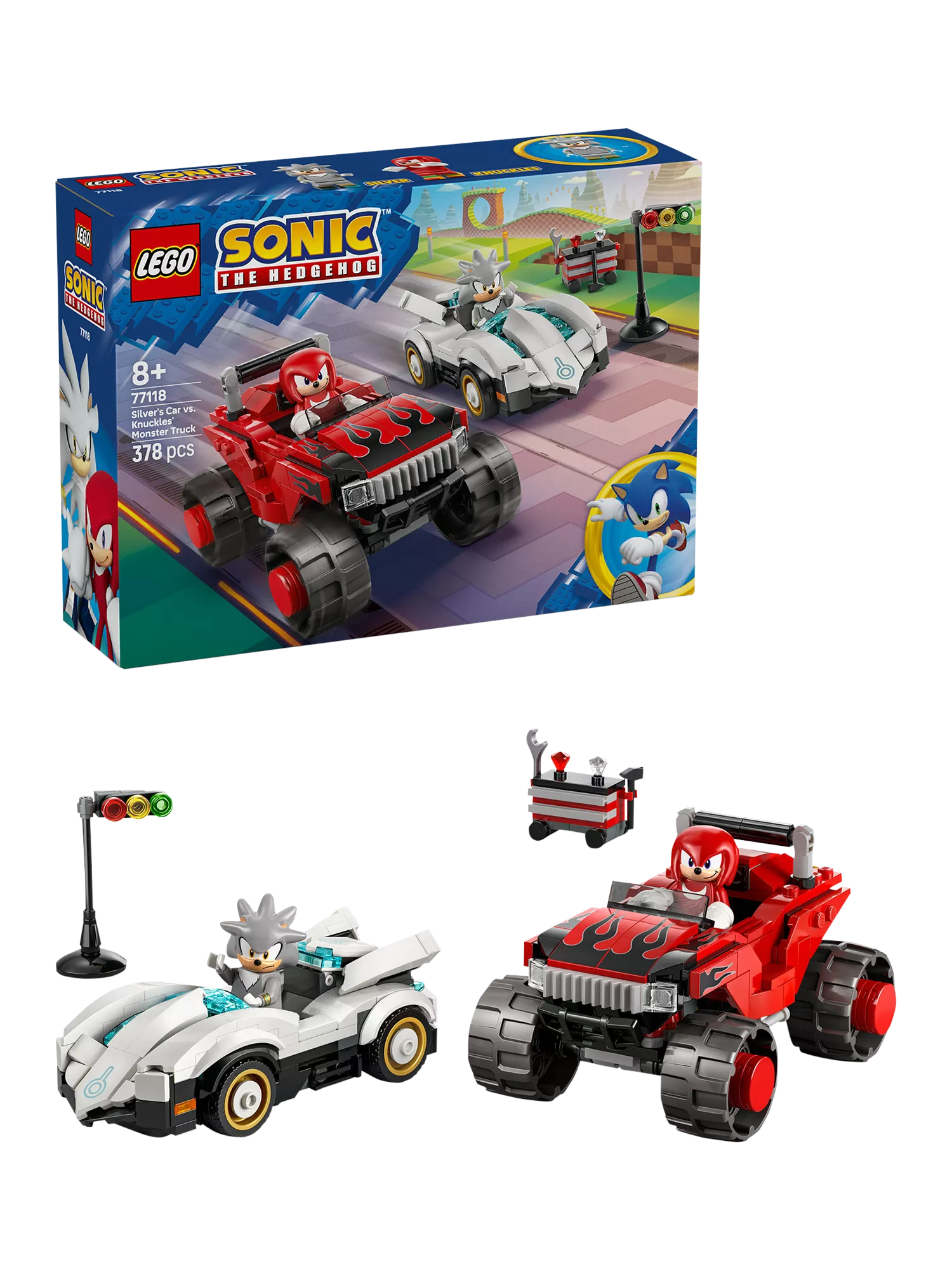 LEGO Sonic Hedgehog 77118 Silver's Car Knuckles Monster Truck - British product