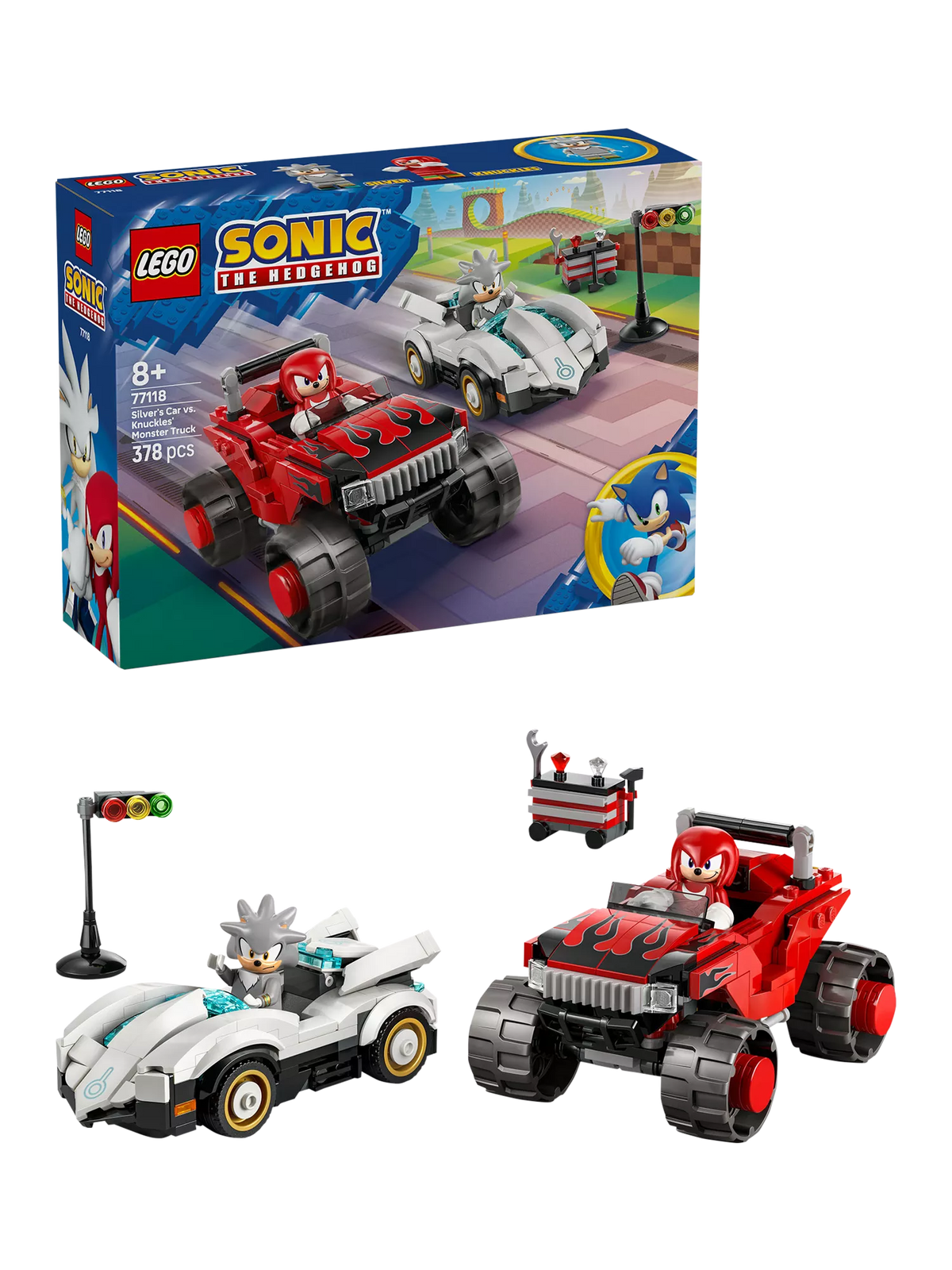 LEGO Sonic Hedgehog 77118 Silver's Car Knuckles Monster Truck - British product