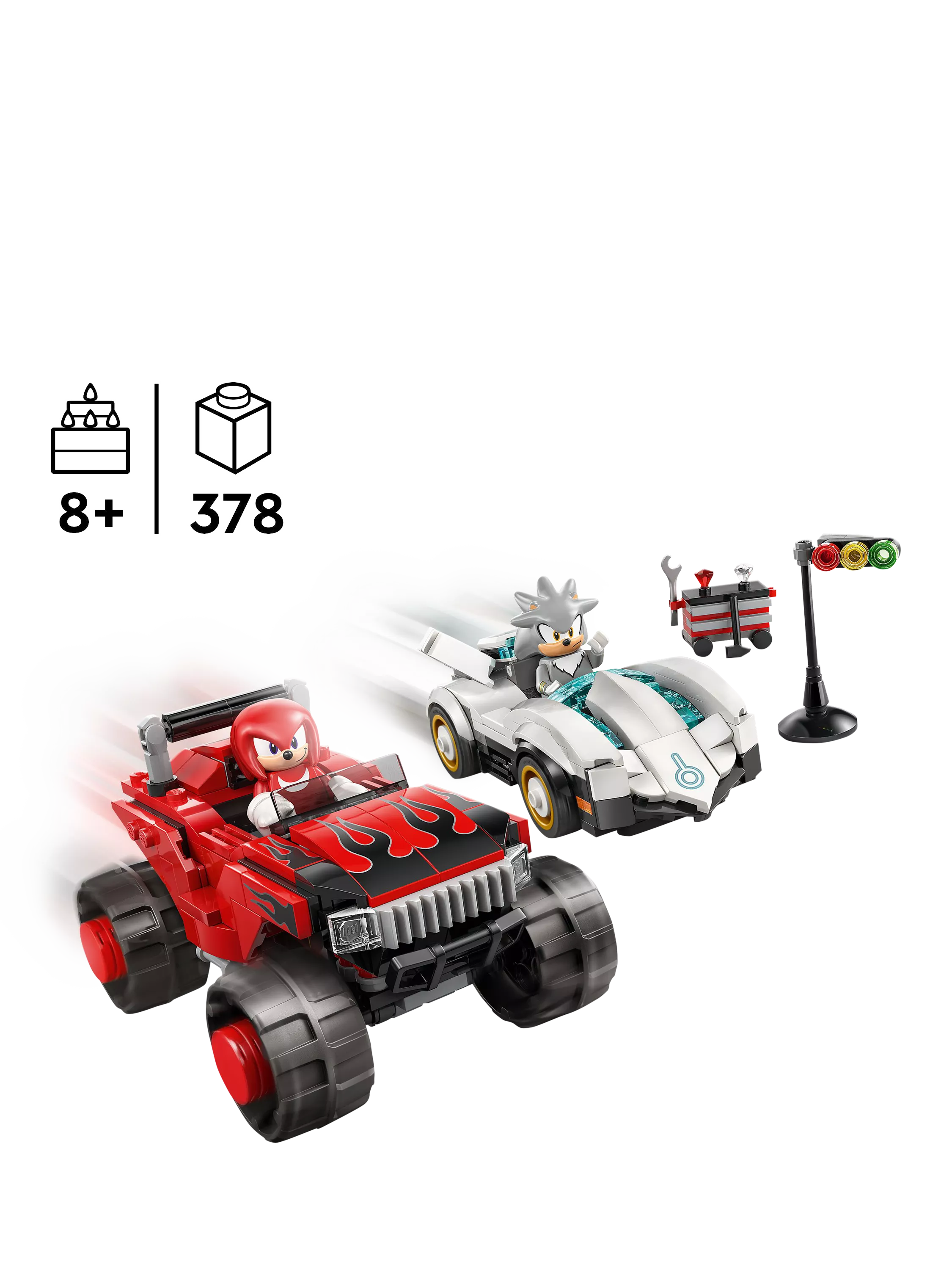 LEGO Sonic Hedgehog 77118 Silver's Car Knuckles Monster Truck - British product