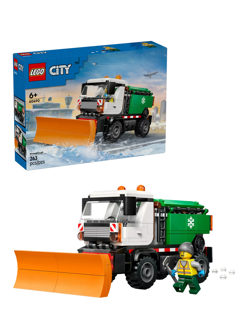 LEGO City snowplough truck toy 263 pieces, imported from the UK
