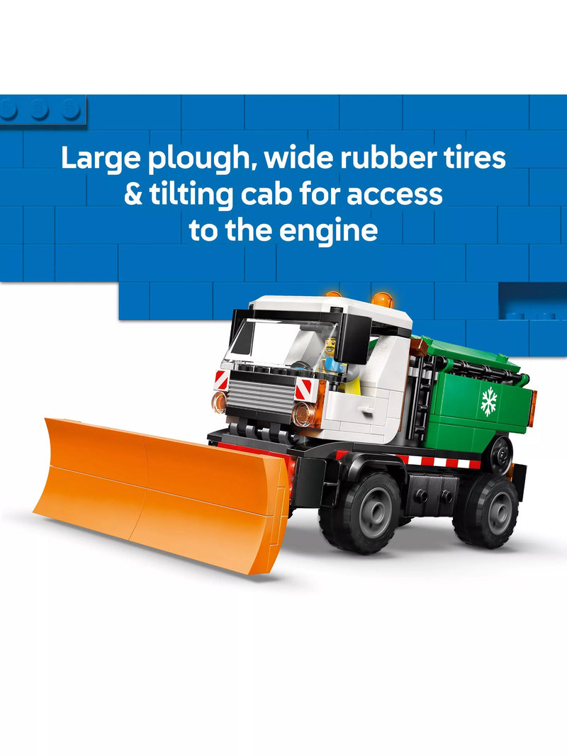 LEGO City snowplough truck toy 263 pieces, imported from the UK