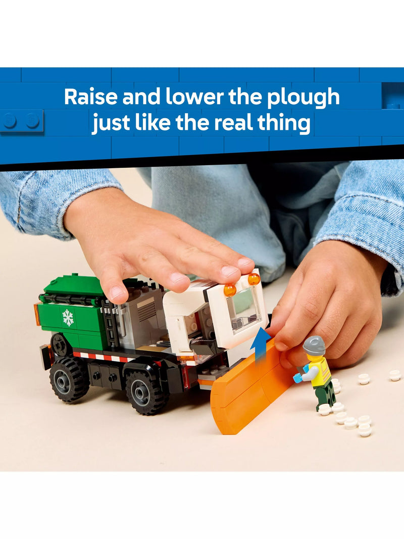 LEGO City snowplough truck toy 263 pieces, imported from the UK