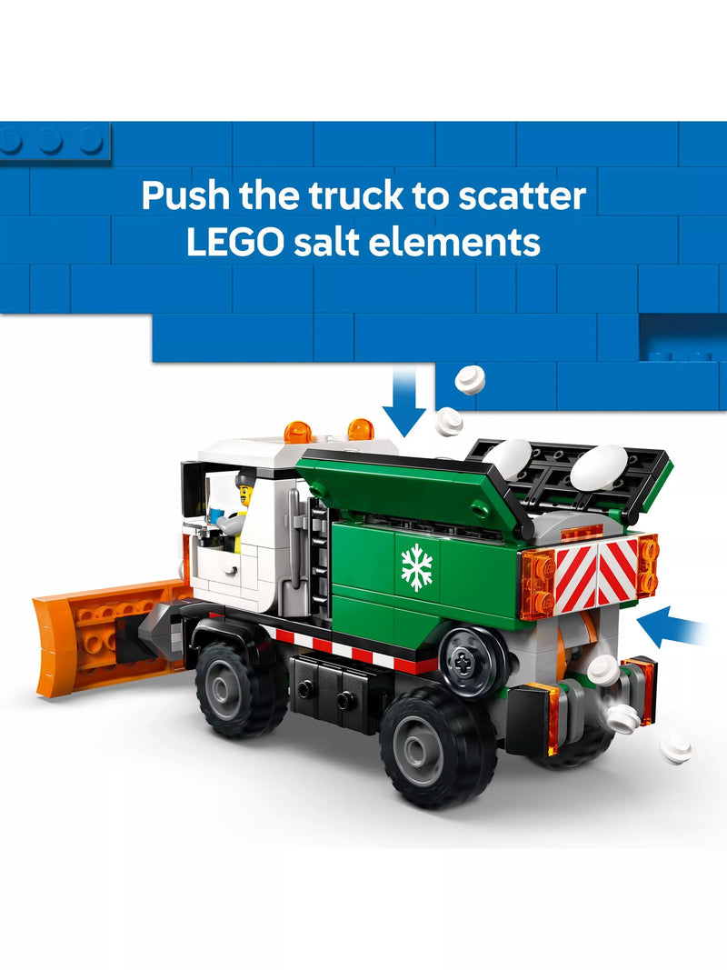 LEGO City snowplough truck toy 263 pieces, imported from the UK