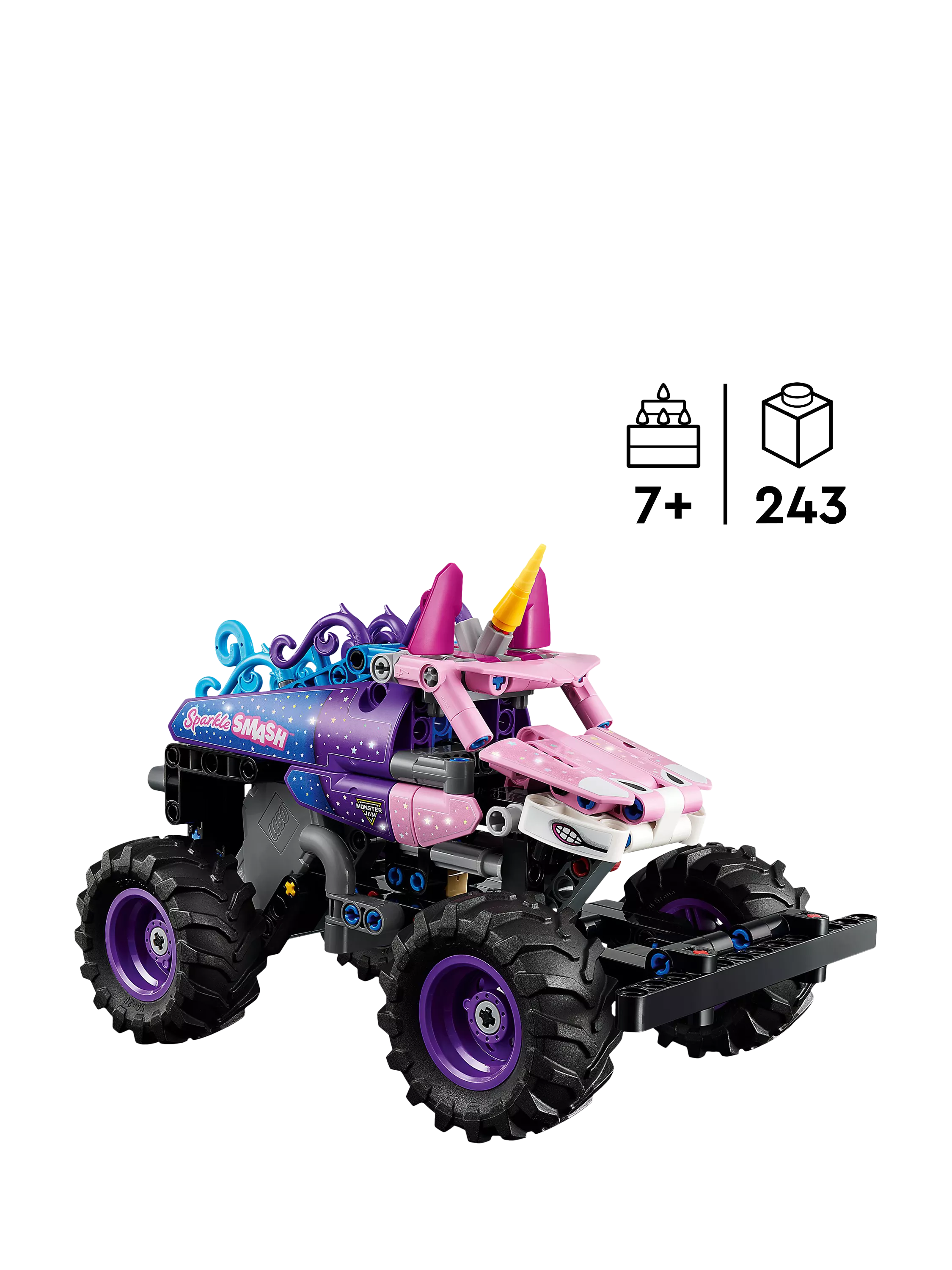LEGO Technic Monster Jam Sparkle Smash building set 243 pieces, UK version
