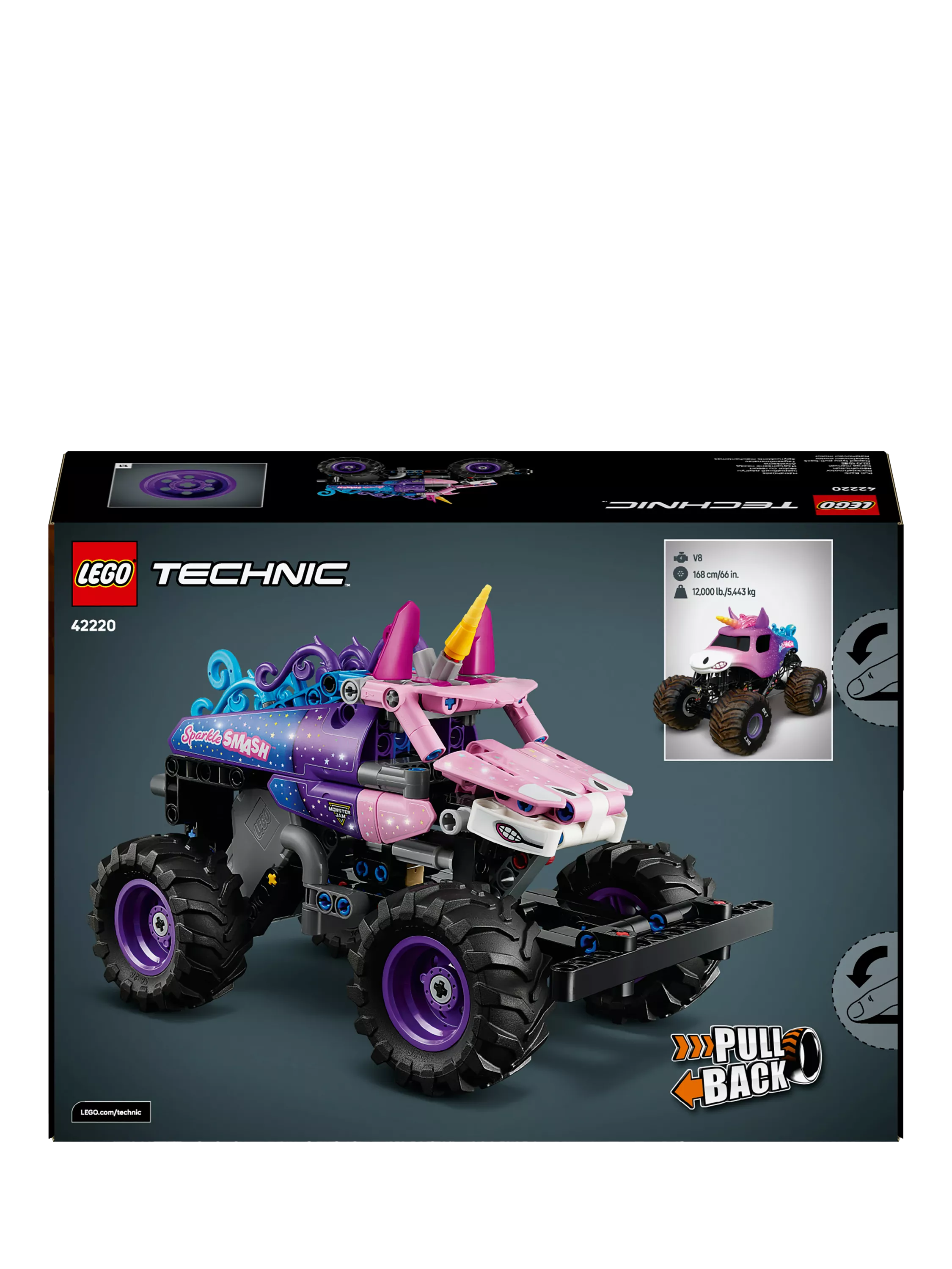 LEGO Technic Monster Jam Sparkle Smash building set 243 pieces, UK version
