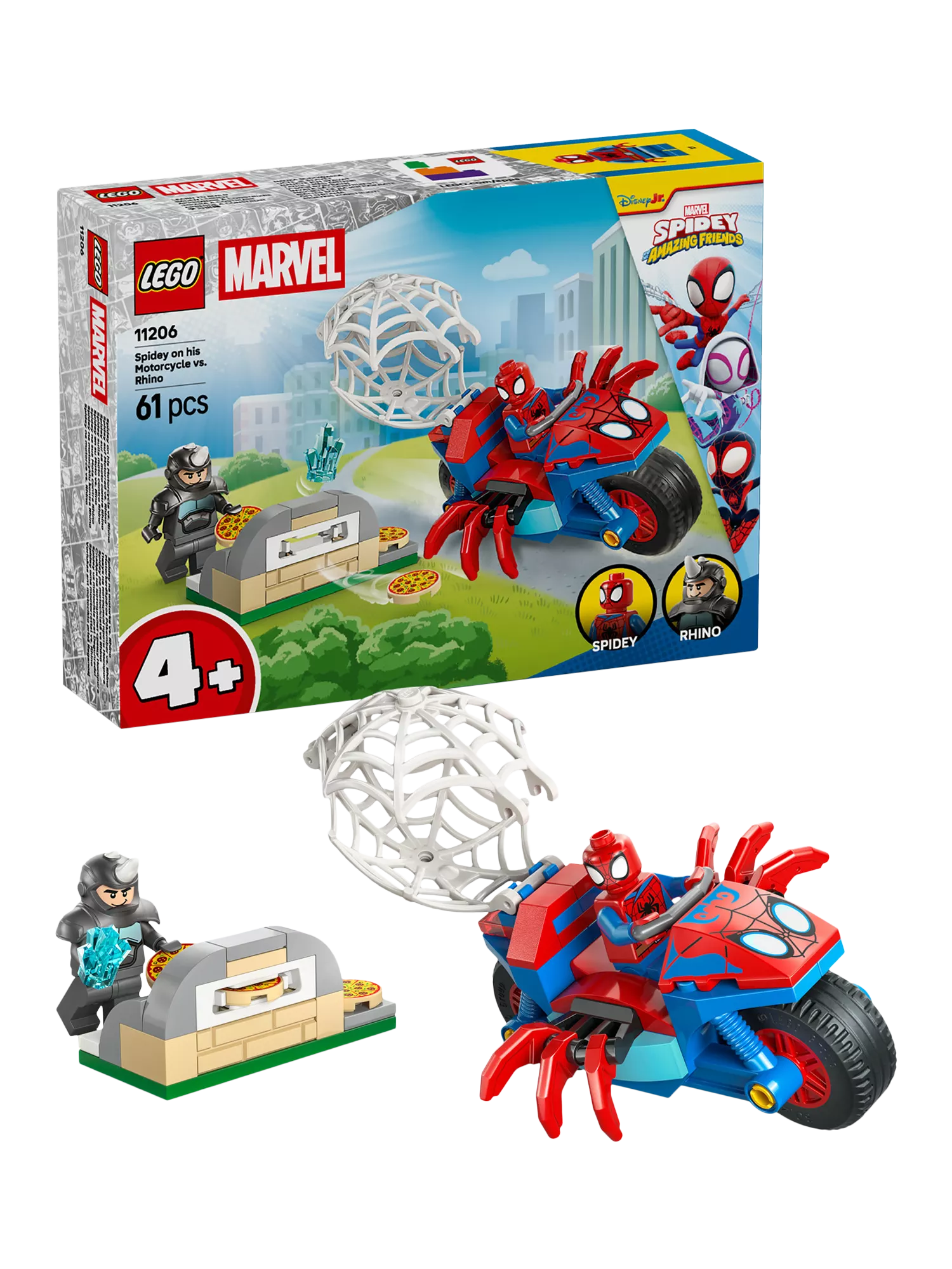 LEGO Marvel Spidey motorcycle building set 61 pieces - British product