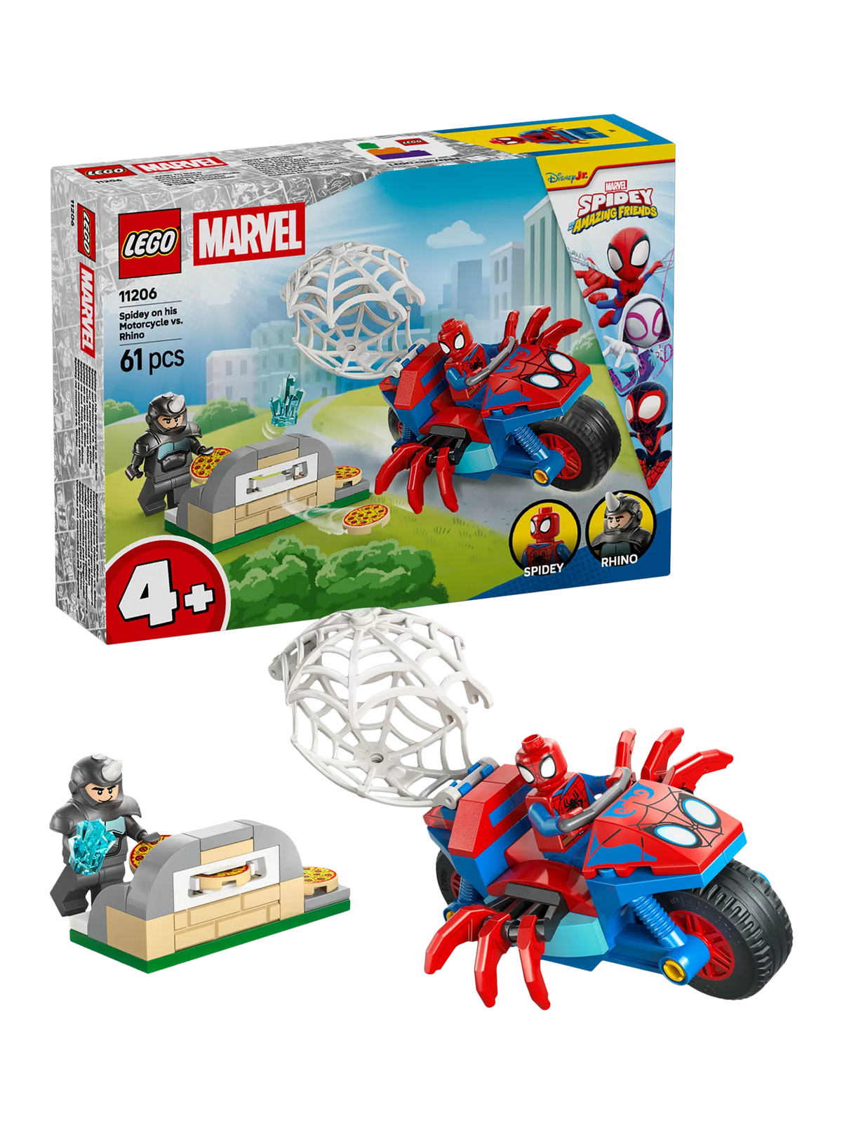 LEGO Marvel Spidey motorcycle building set 61 pieces - British product